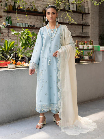 Izel | Meadow Muse Embroidered Lawn 25 | ZARELLE - Aqsa Fabrics
