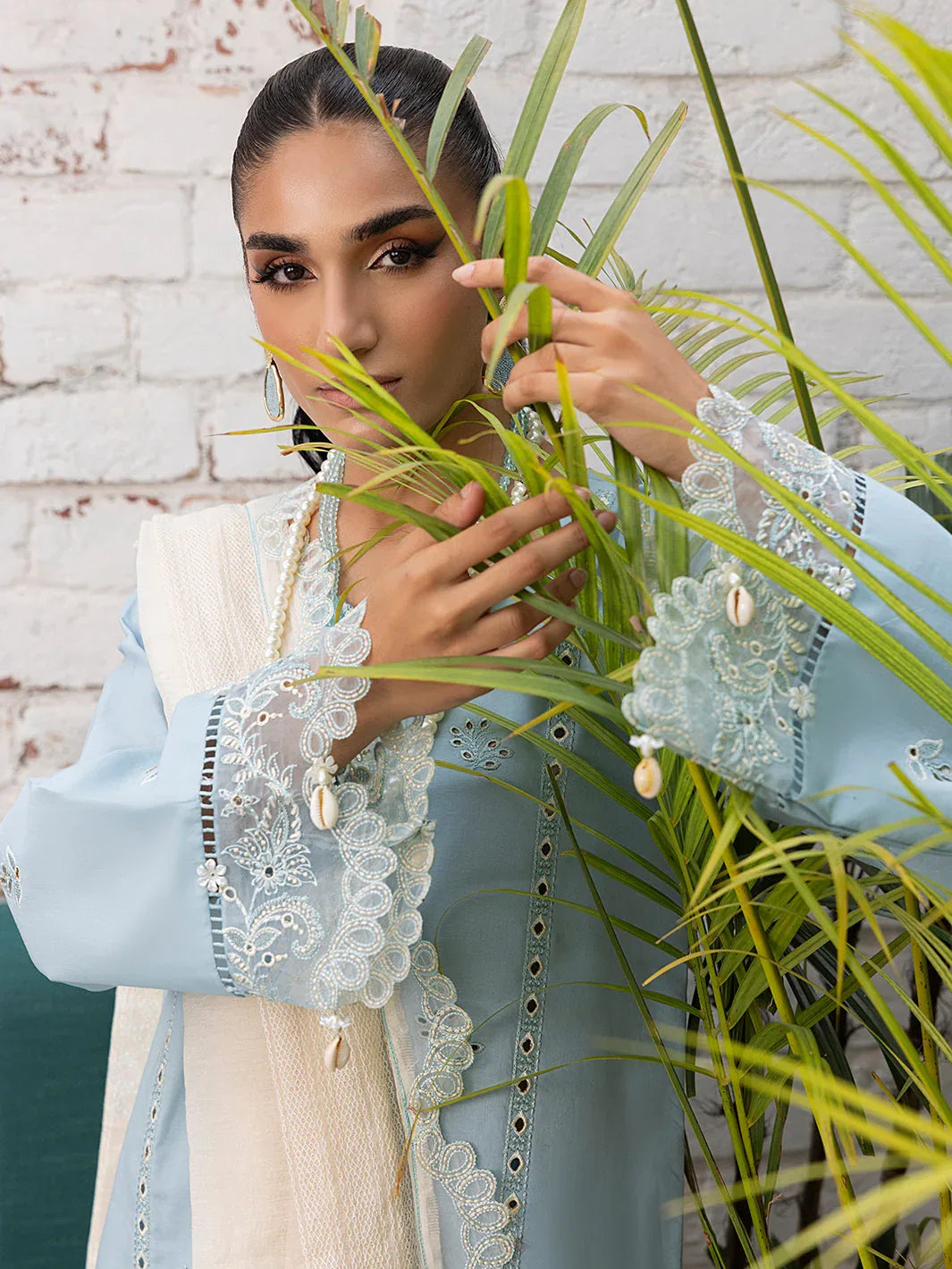 Izel | Meadow Muse Embroidered Lawn 25 | ZARELLE - Aqsa Fabrics