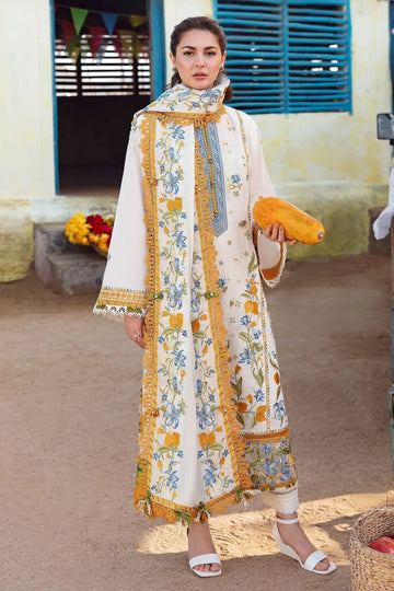 Zaha | Embroidered Lawn Collection | LEYA (ZL23-07 A) - Aqsa Fabrics