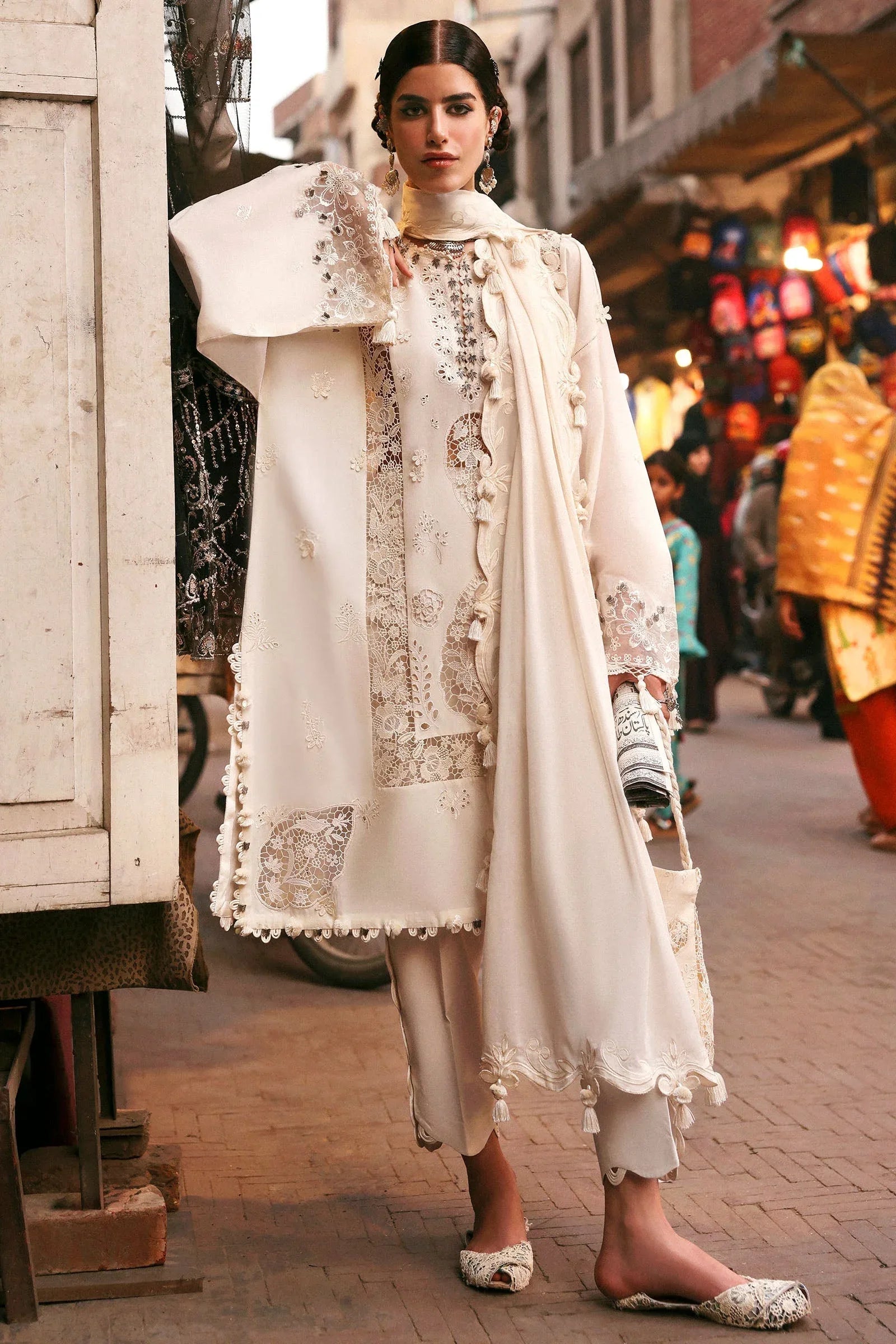 Zaha | Festive Lawn 25 | GULBAHAR (ZF-25-02) - Aqsa Fabrics