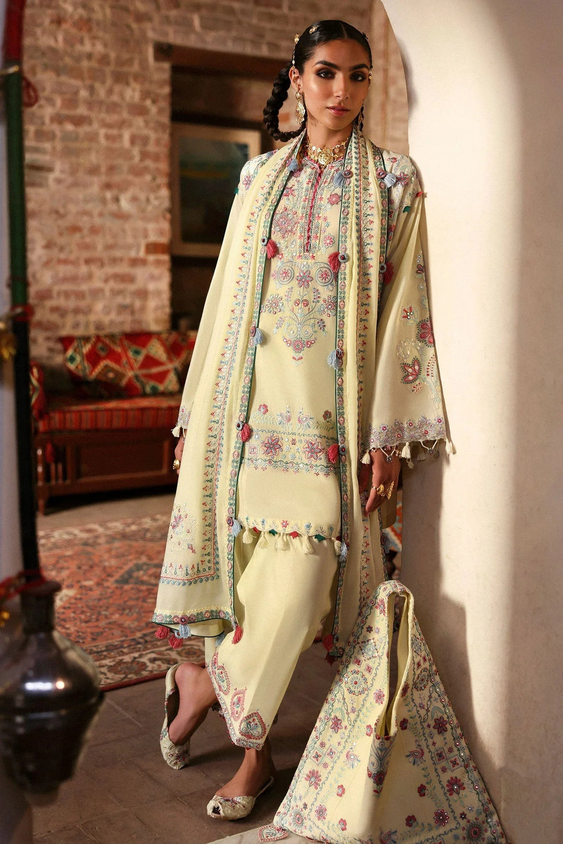 Zaha | Festive Lawn 25 | MEHERBANO (ZF-25-01) - Aqsa Fabrics