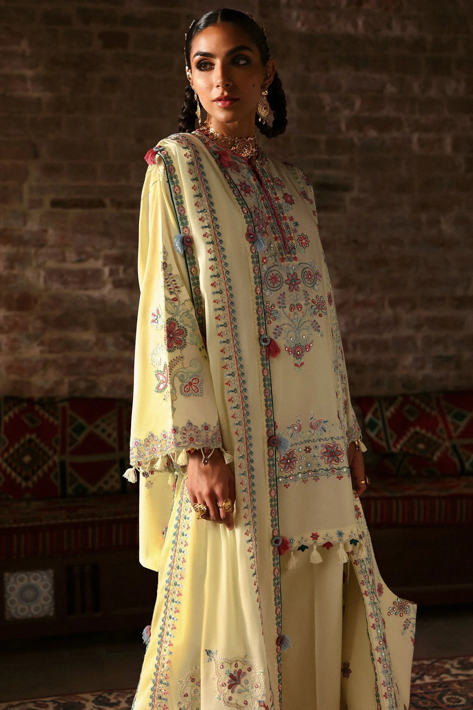 Zaha | Festive Lawn 25 | MEHERBANO (ZF-25-01) - Aqsa Fabrics