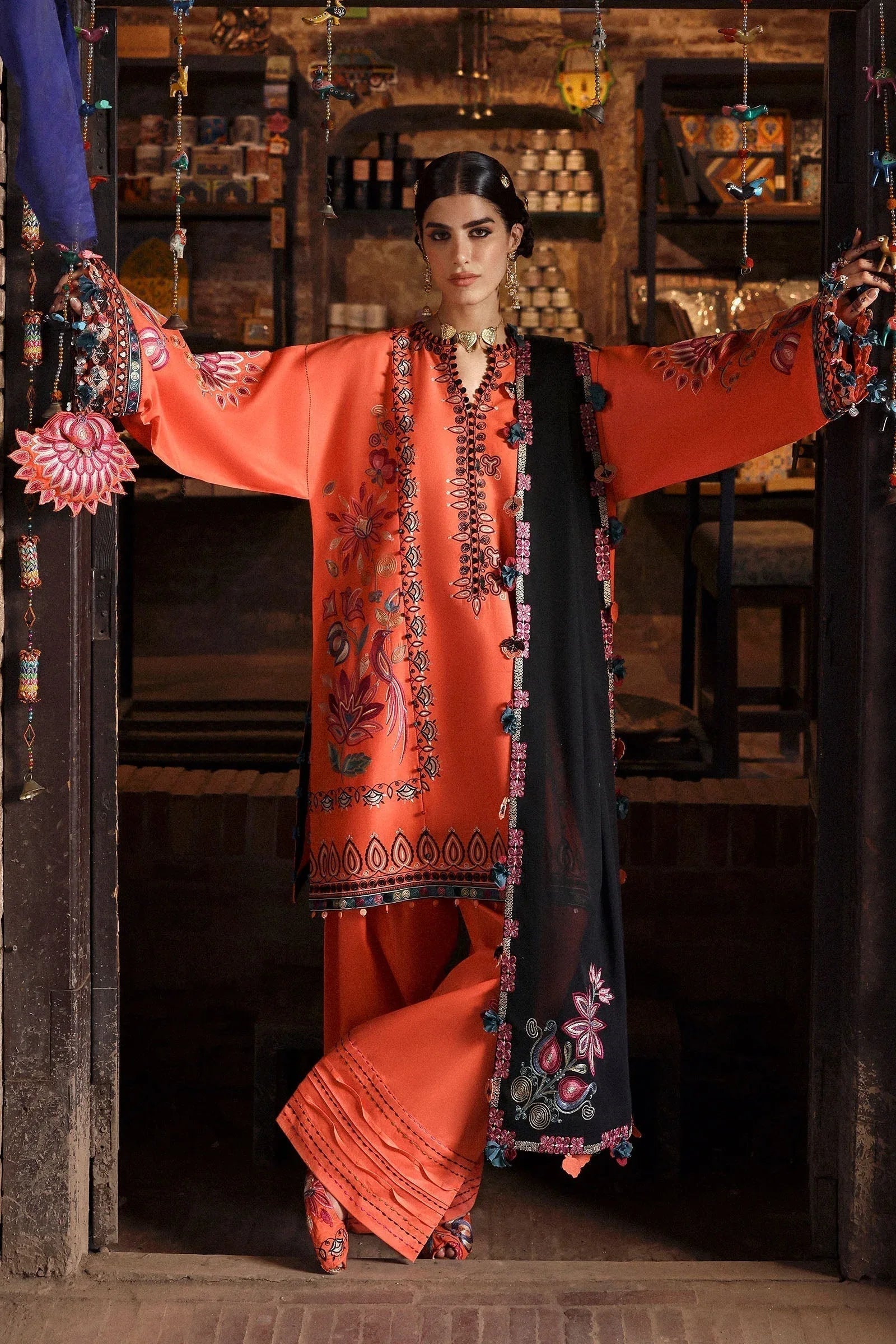 Zaha | Festive Lawn 25 | RANGREZ (ZF-25-06) - Aqsa Fabrics
