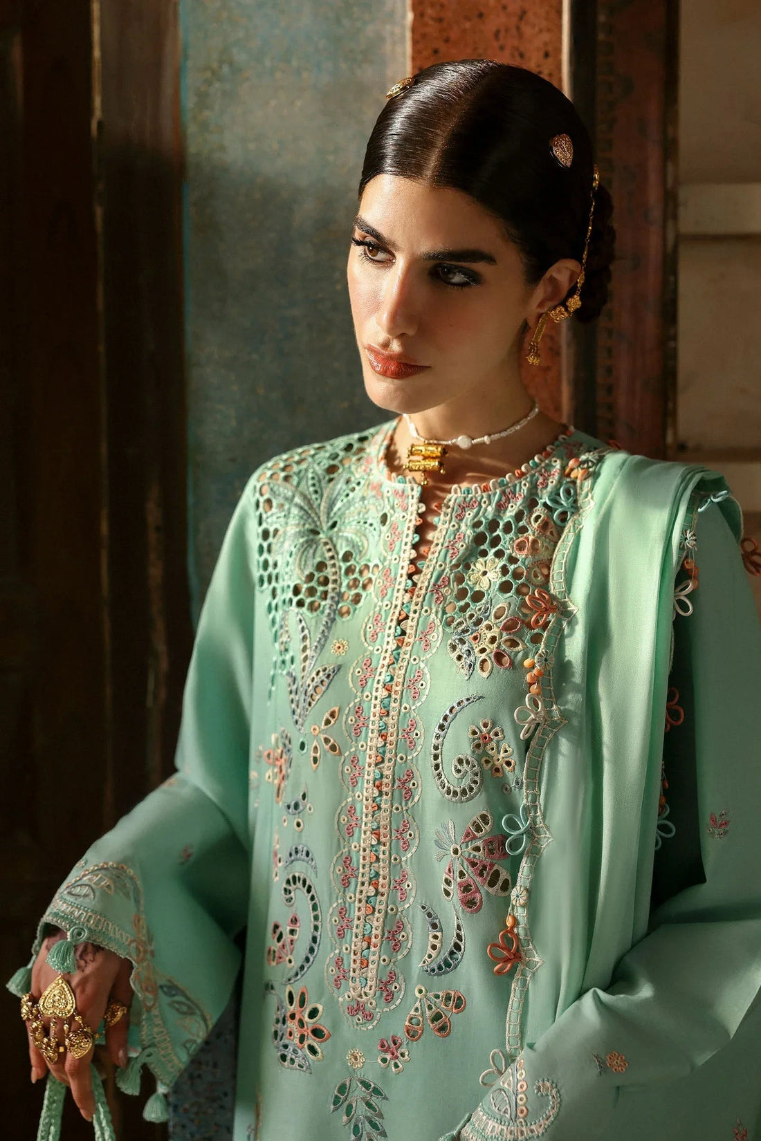 Zaha | Festive Lawn 25 | SEHER (ZF-25-05) - Aqsa Fabrics
