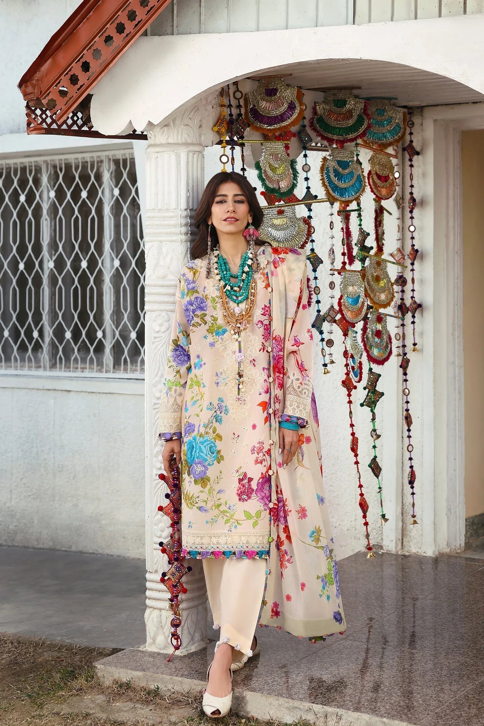 Zaha | Lawn 25 | ALYA (ZL25-07 B) - Aqsa Fabrics