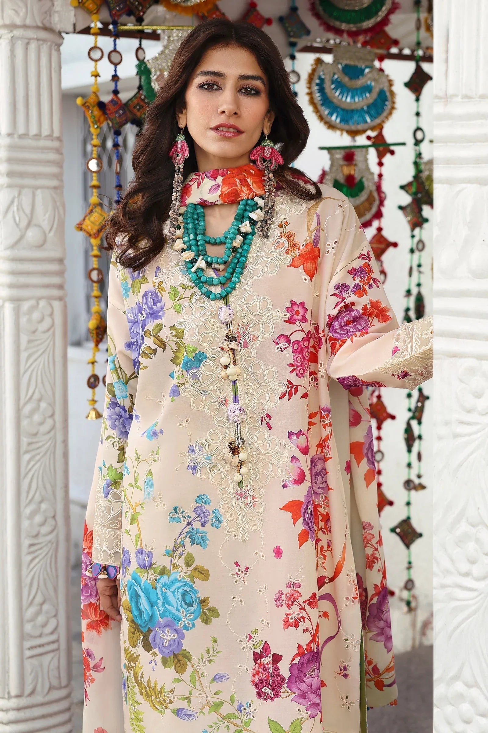 Zaha | Lawn 25 | ALYA (ZL25-07 B) - Aqsa Fabrics