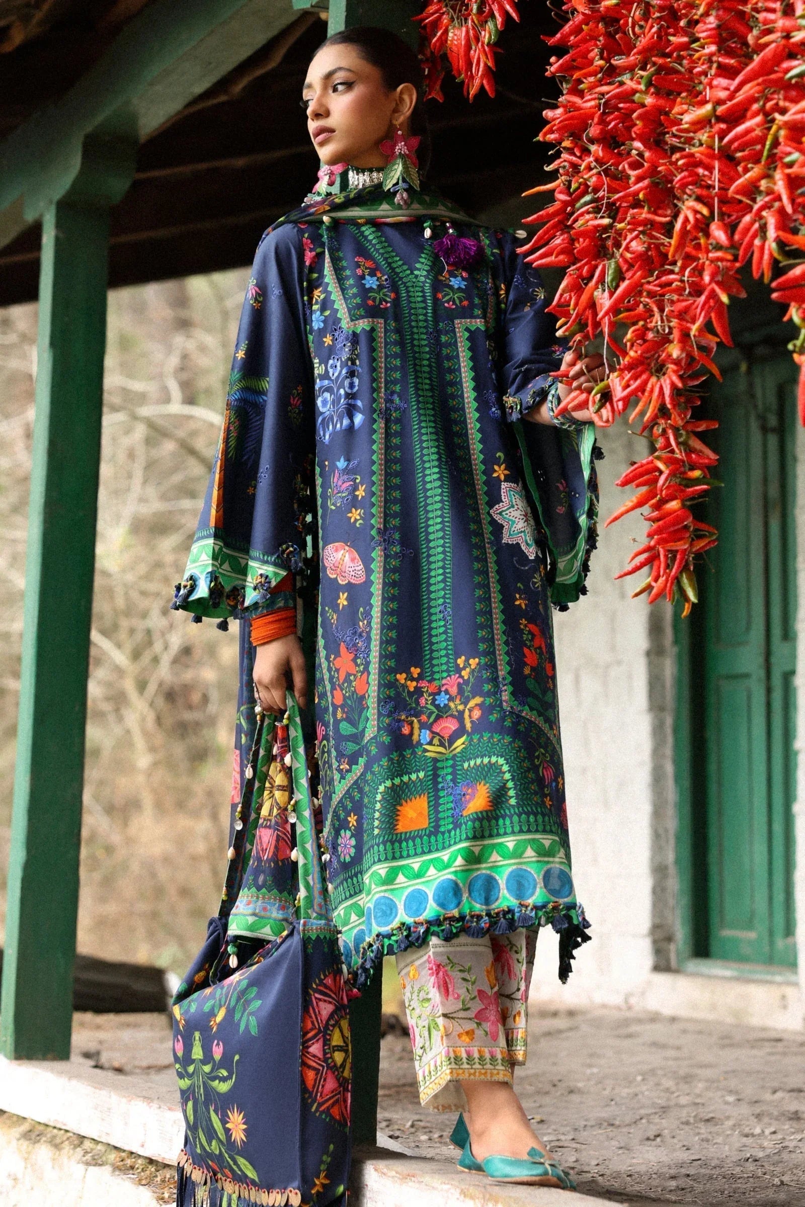 Zaha | Lawn 25 | AMANI (ZL25-06 B) - Aqsa Fabrics