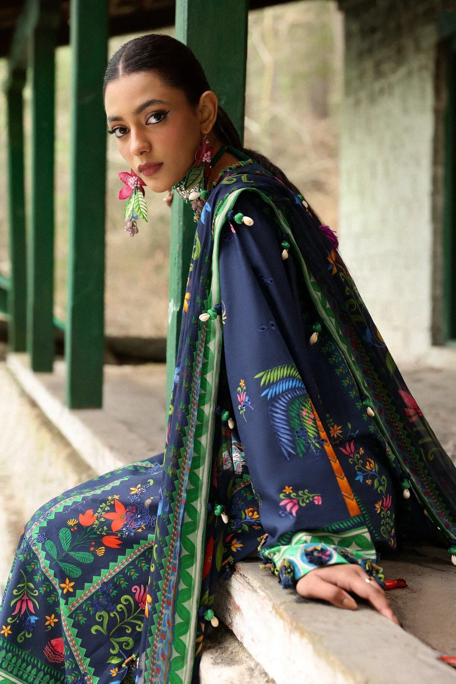 Zaha | Lawn 25 | AMANI (ZL25-06 B) - Aqsa Fabrics