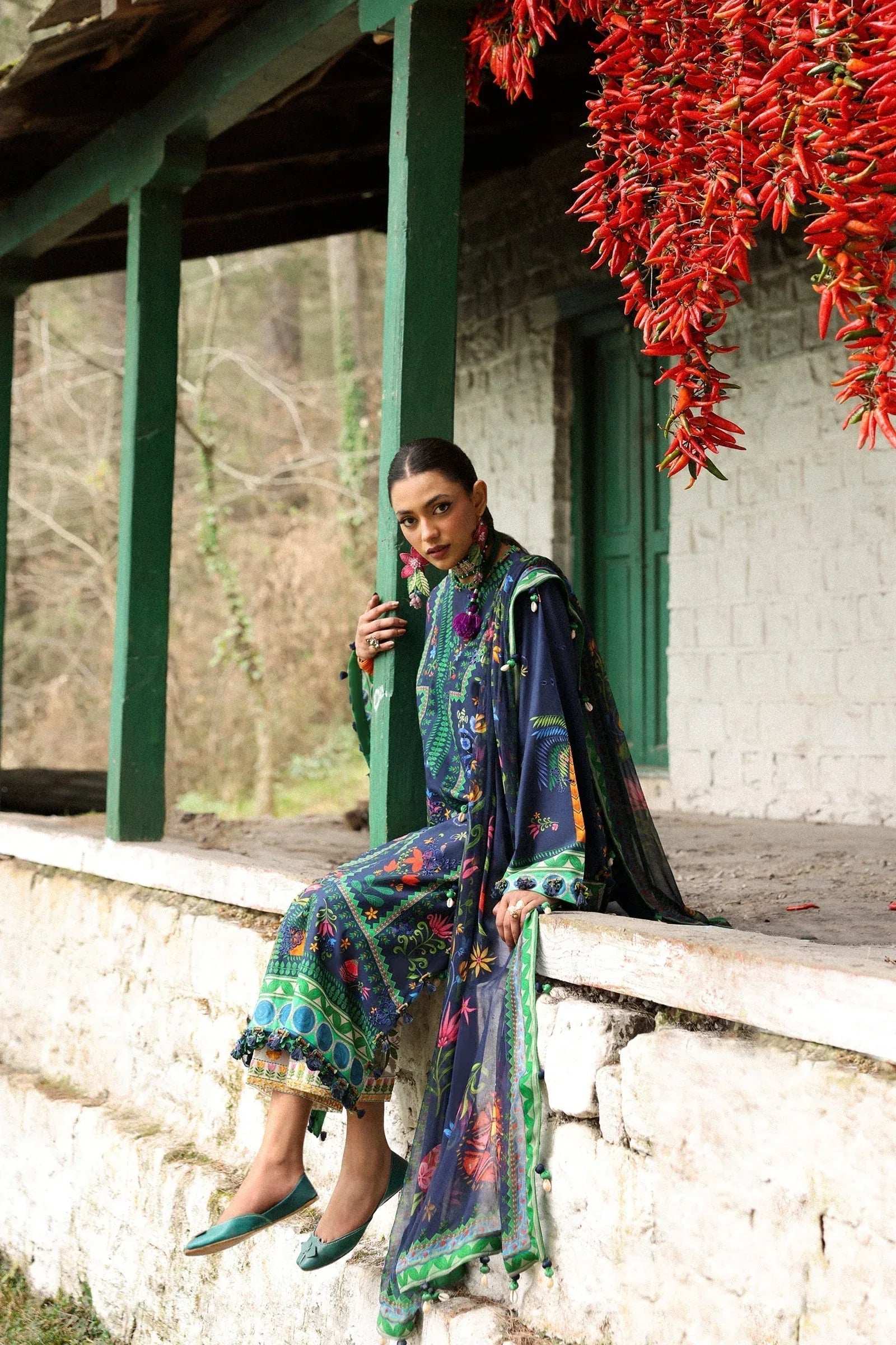 Zaha | Lawn 25 | AMANI (ZL25-06 B) - Aqsa Fabrics