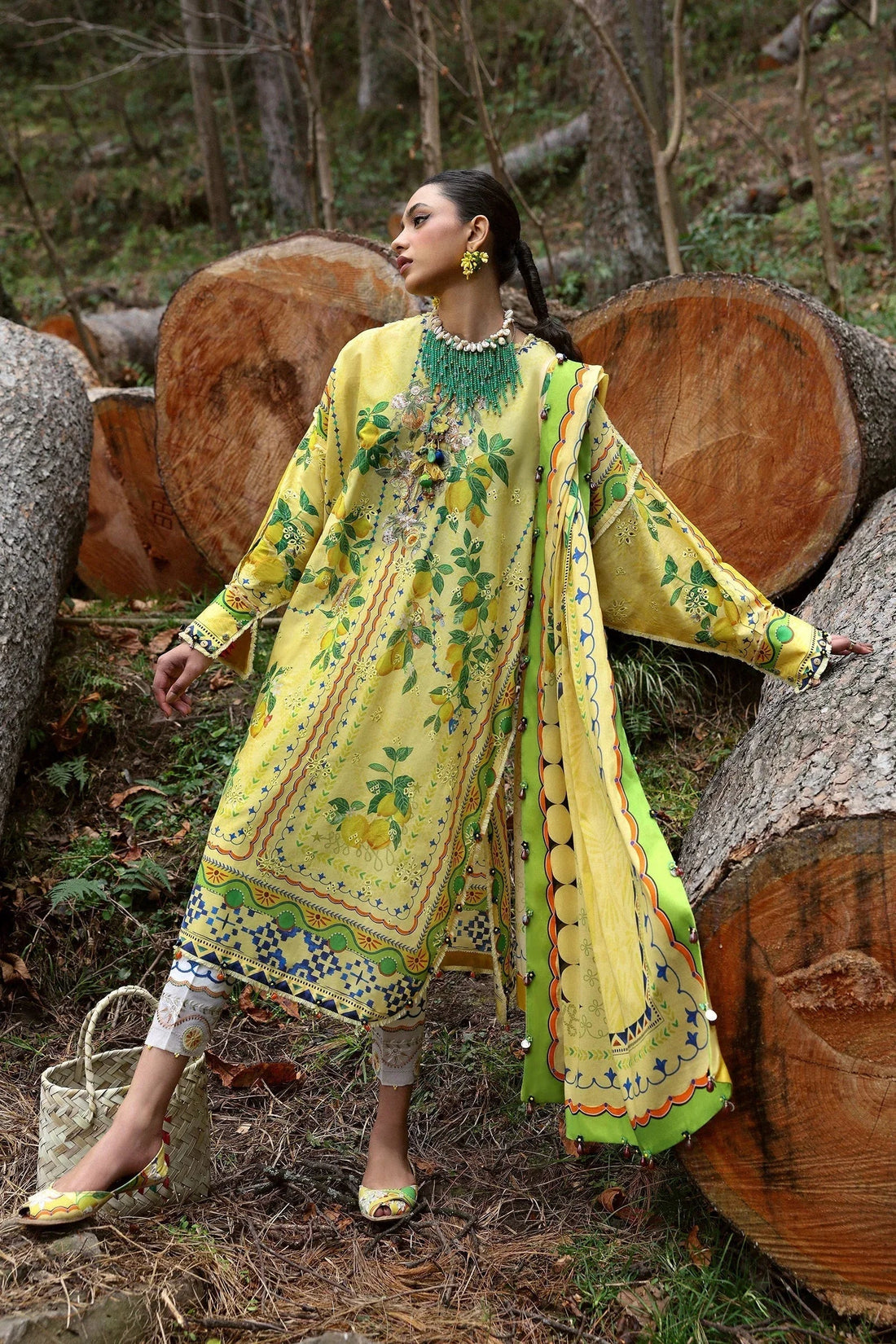 Zaha | Lawn 25 | DAHLIA (ZL25-04 A) - Aqsa Fabrics