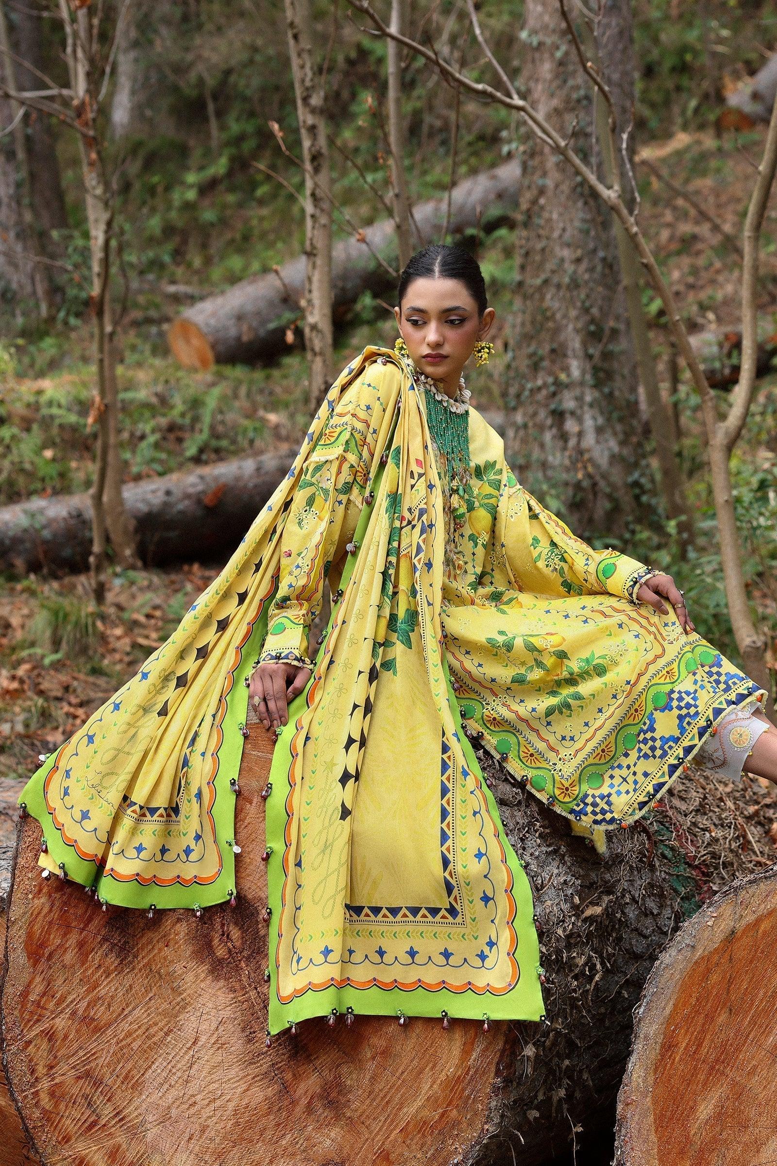 Zaha | Lawn 25 | DAHLIA (ZL25-04 A) - Aqsa Fabrics