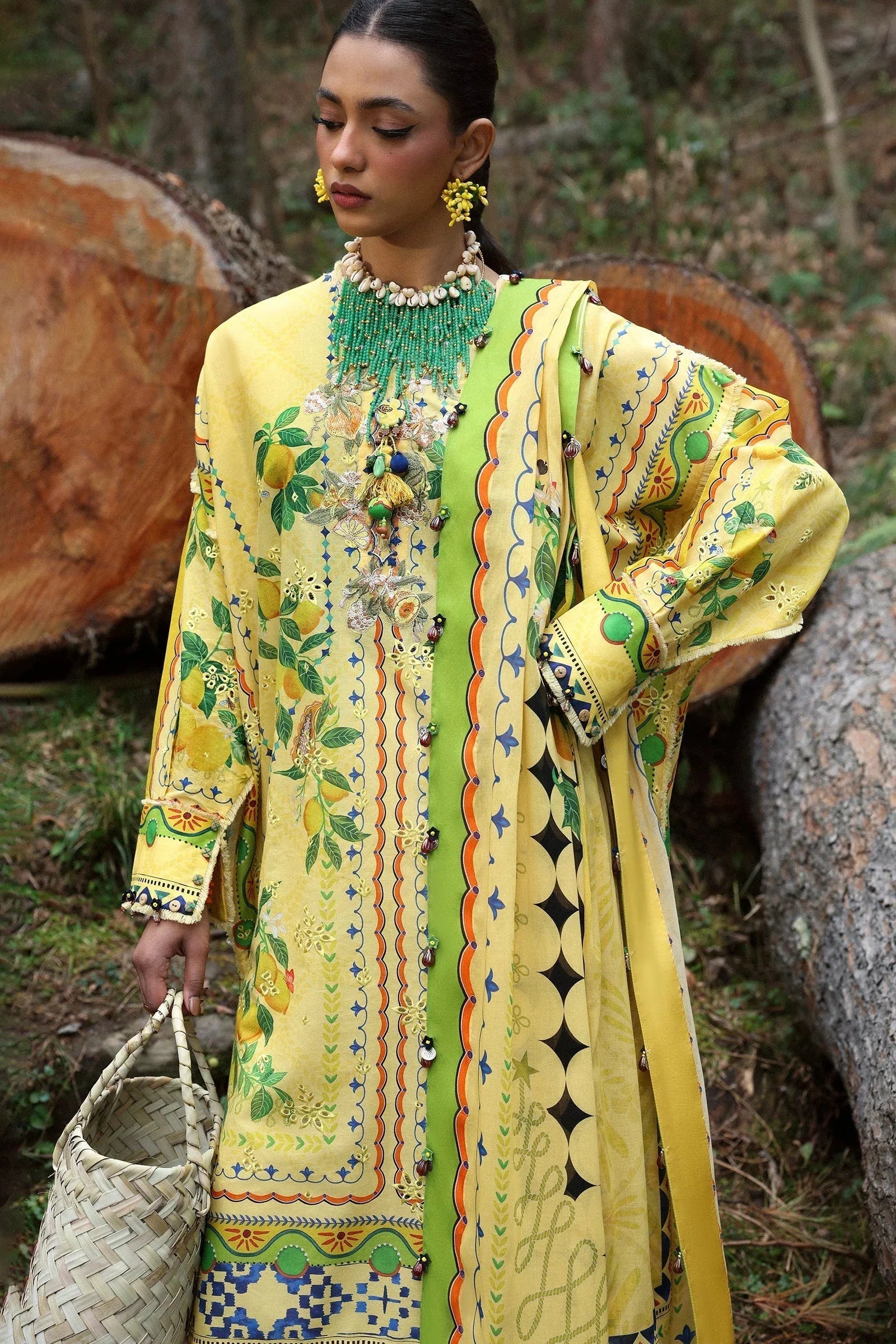 Zaha | Lawn 25 | DAHLIA (ZL25-04 A) - Aqsa Fabrics