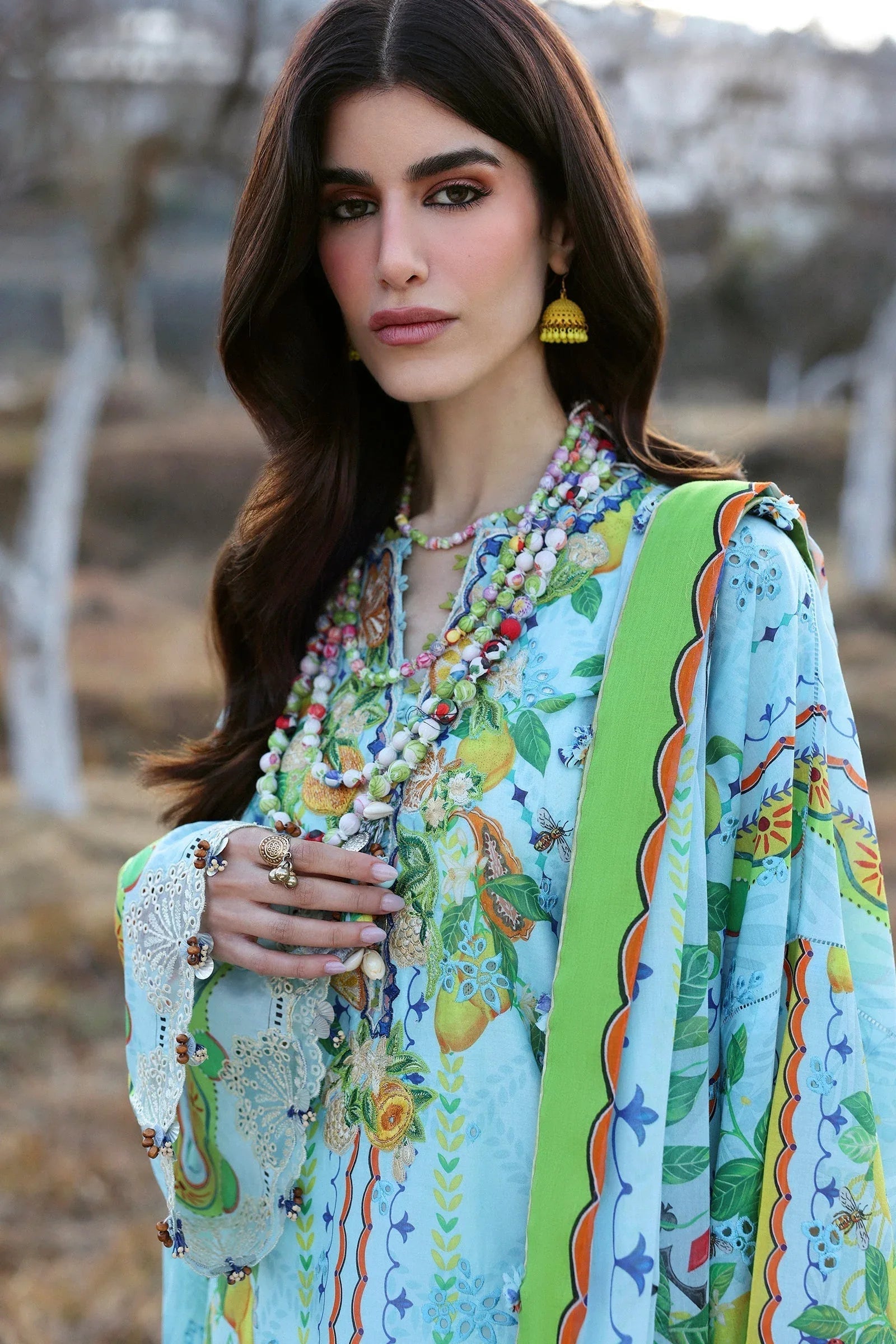 Zaha | Lawn 25 | DAHLIA (ZL25-04 B) - Aqsa Fabrics