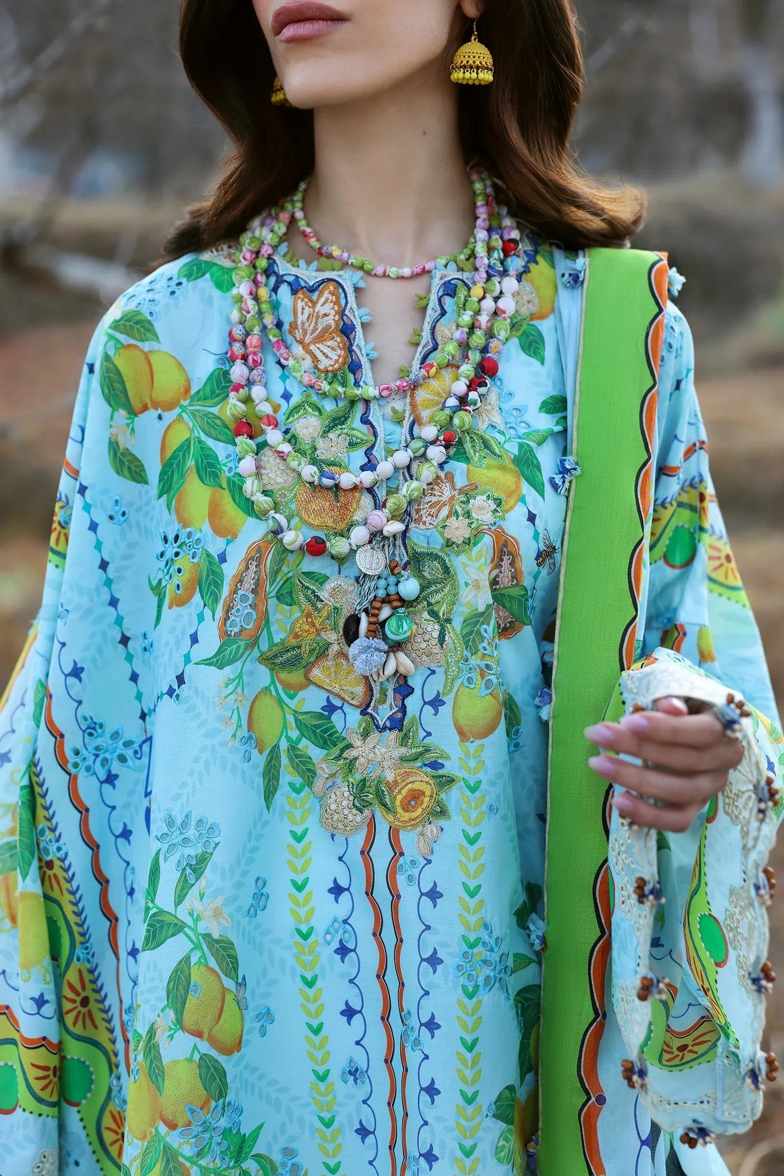 Zaha | Lawn 25 | DAHLIA (ZL25-04 B) - Aqsa Fabrics