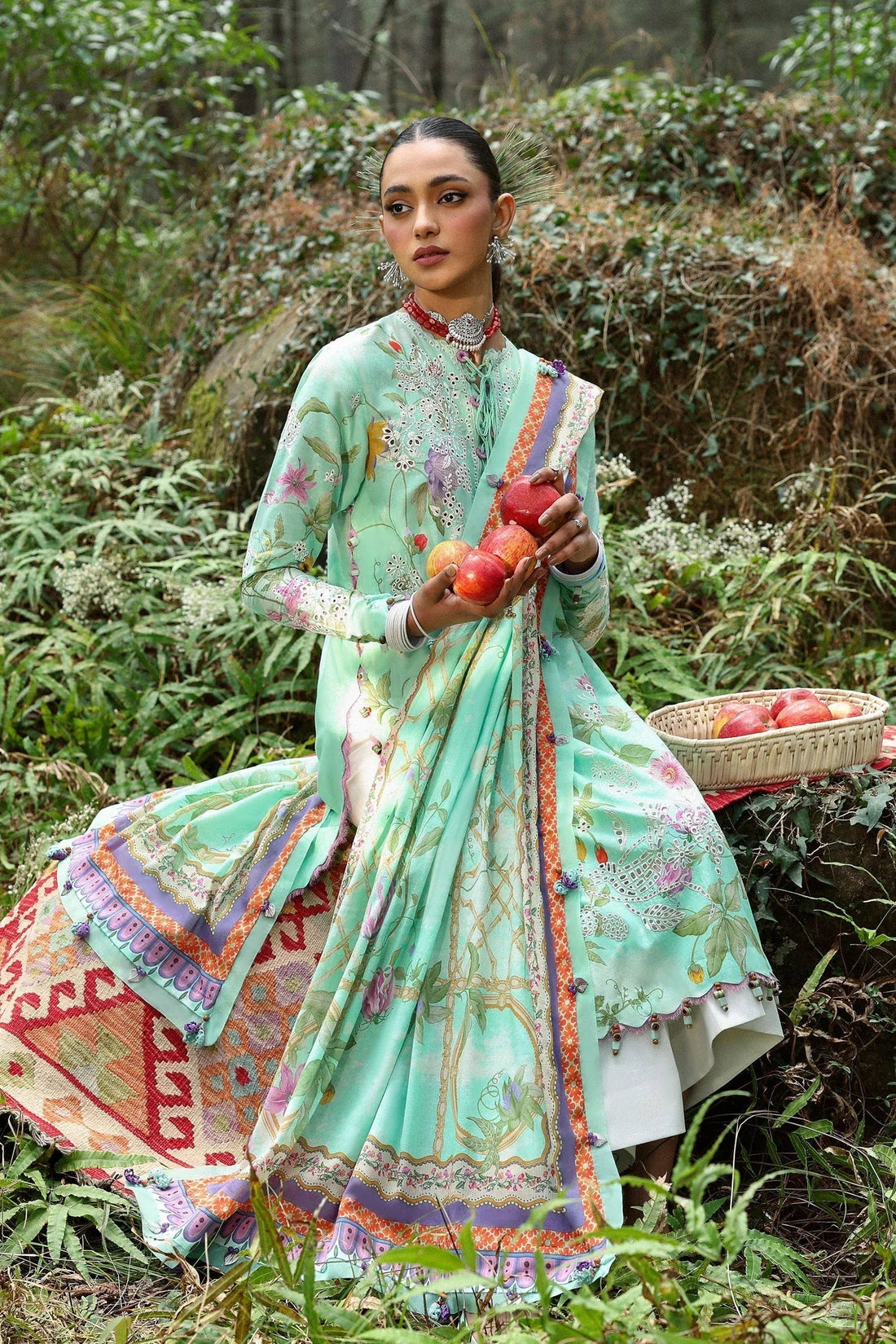 Zaha | Lawn 25 | ELARA (ZL25-02 B) - Aqsa Fabrics