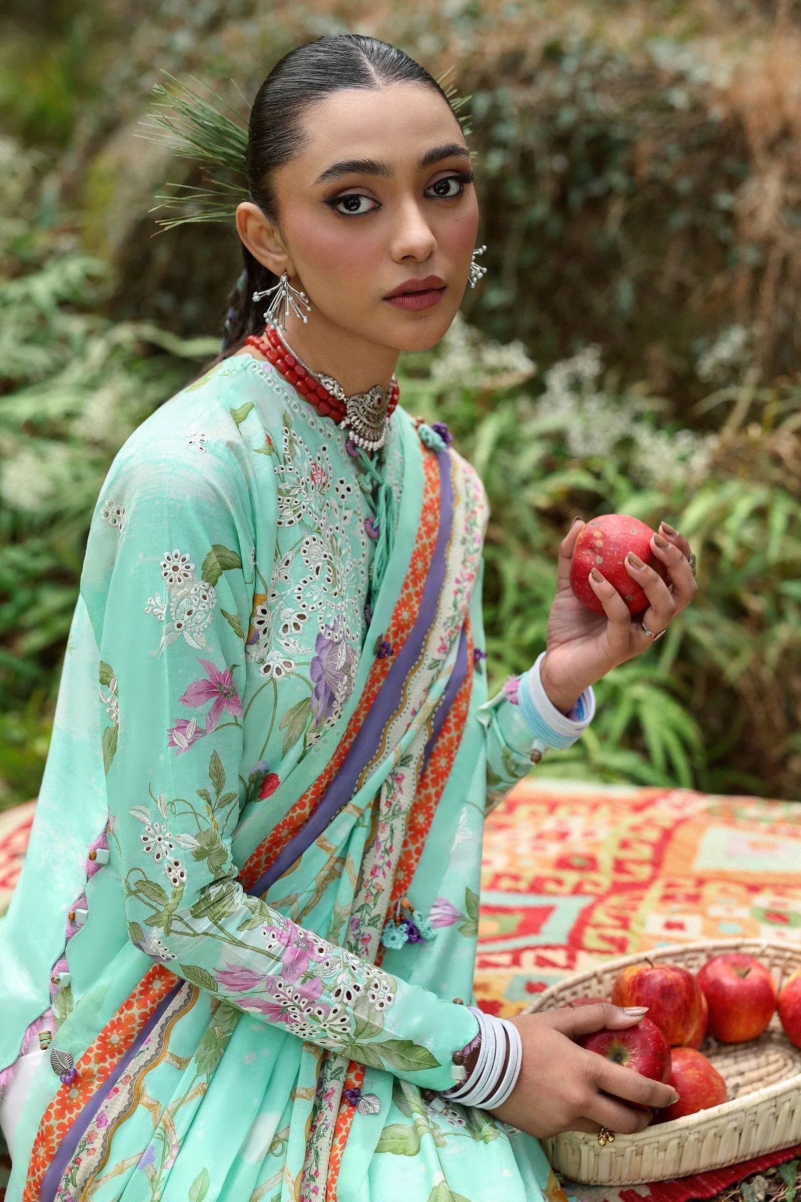 Zaha | Lawn 25 | ELARA (ZL25-02 B) - Aqsa Fabrics
