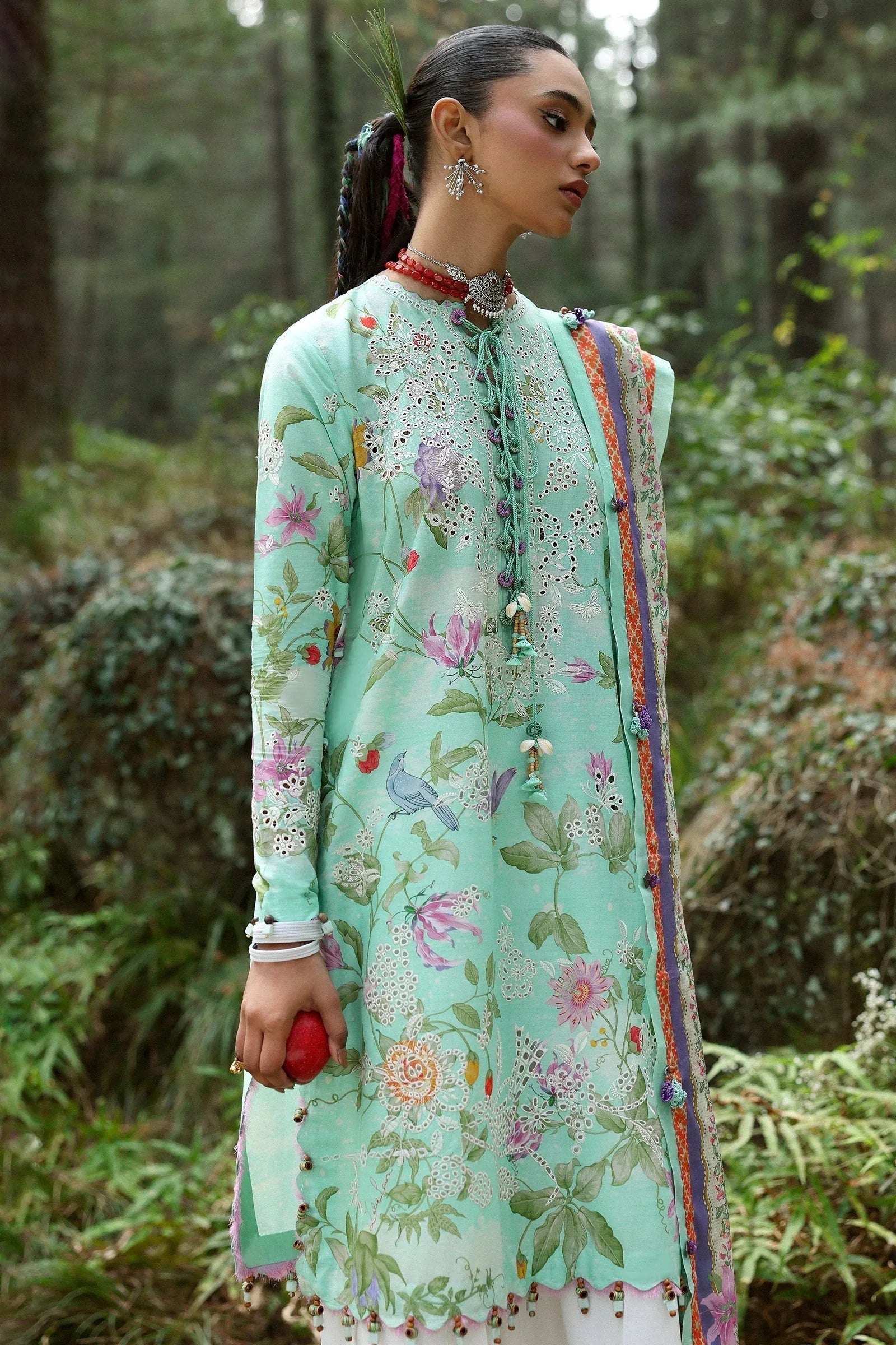Zaha | Lawn 25 | ELARA (ZL25-02 B) - Aqsa Fabrics