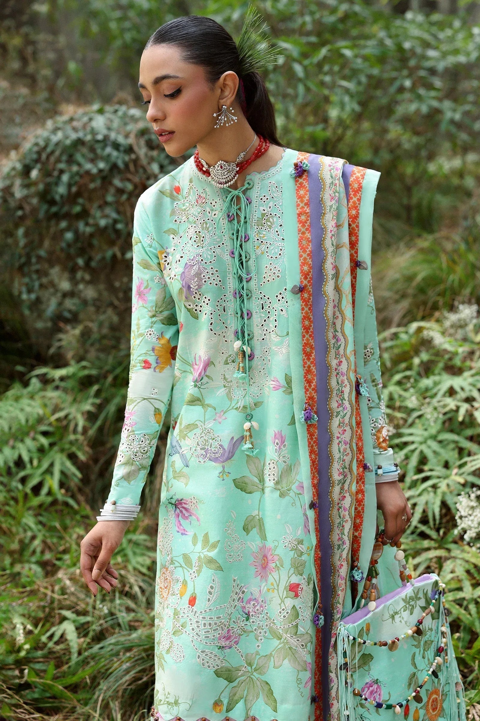 Zaha | Lawn 25 | ELARA (ZL25-02 B) - Aqsa Fabrics