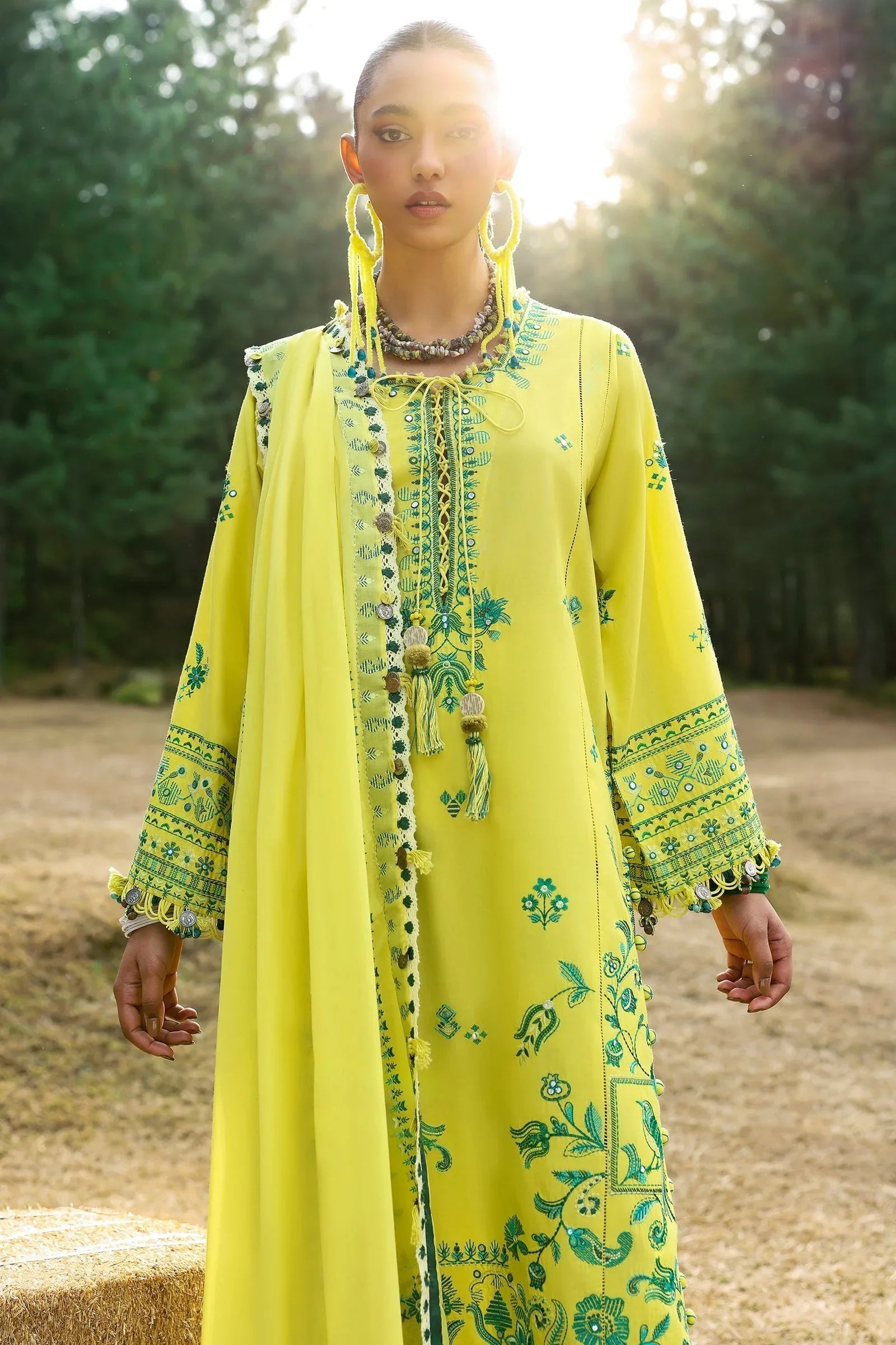 Zaha | Lawn 25 | ELAYA (ZL25-10 B) - Aqsa Fabrics