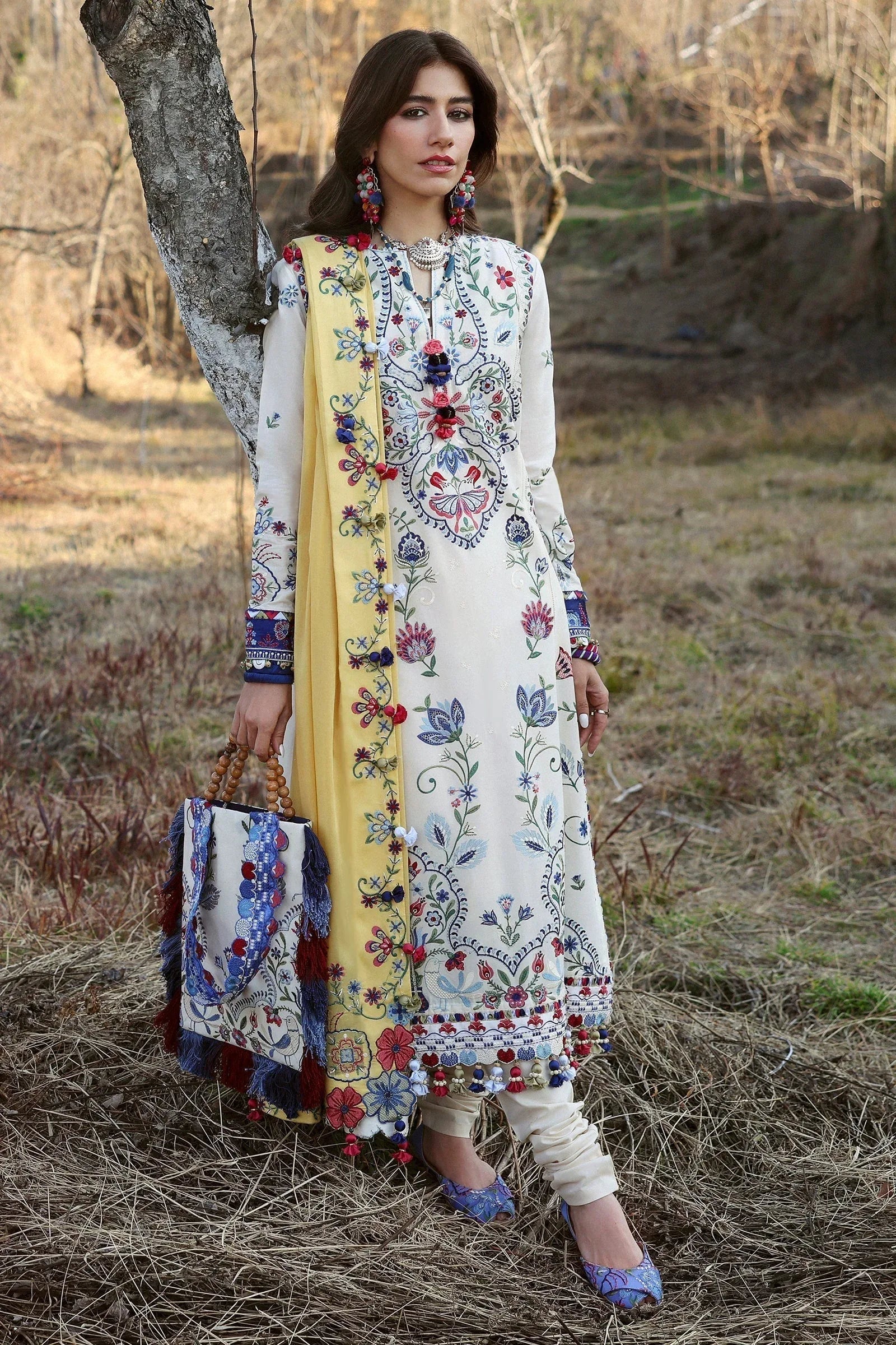 Zaha | Lawn 25 | KASHUR (ZL25-11 B) - Aqsa Fabrics