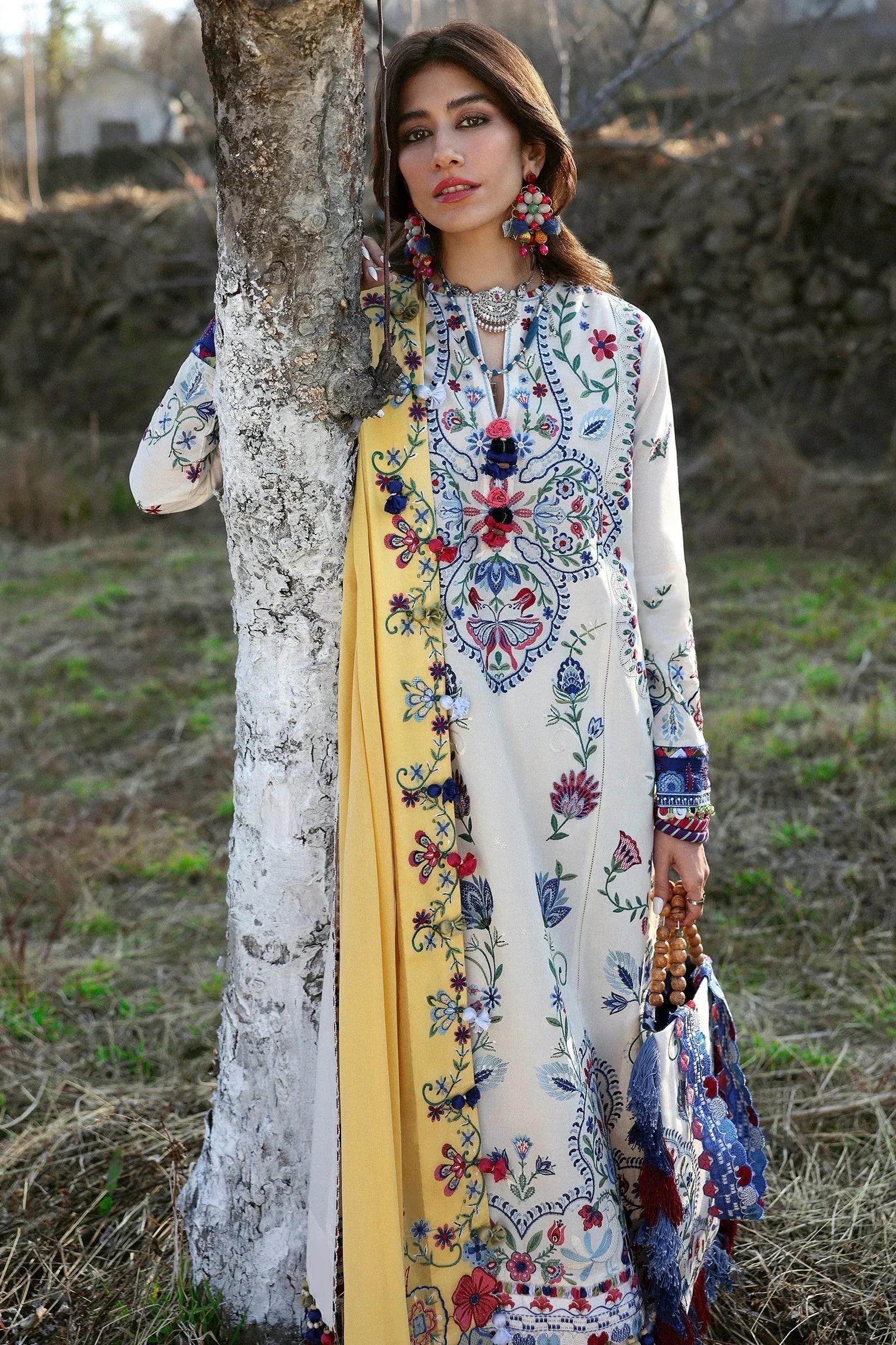 Zaha | Lawn 25 | KASHUR (ZL25-11 B) - Aqsa Fabrics