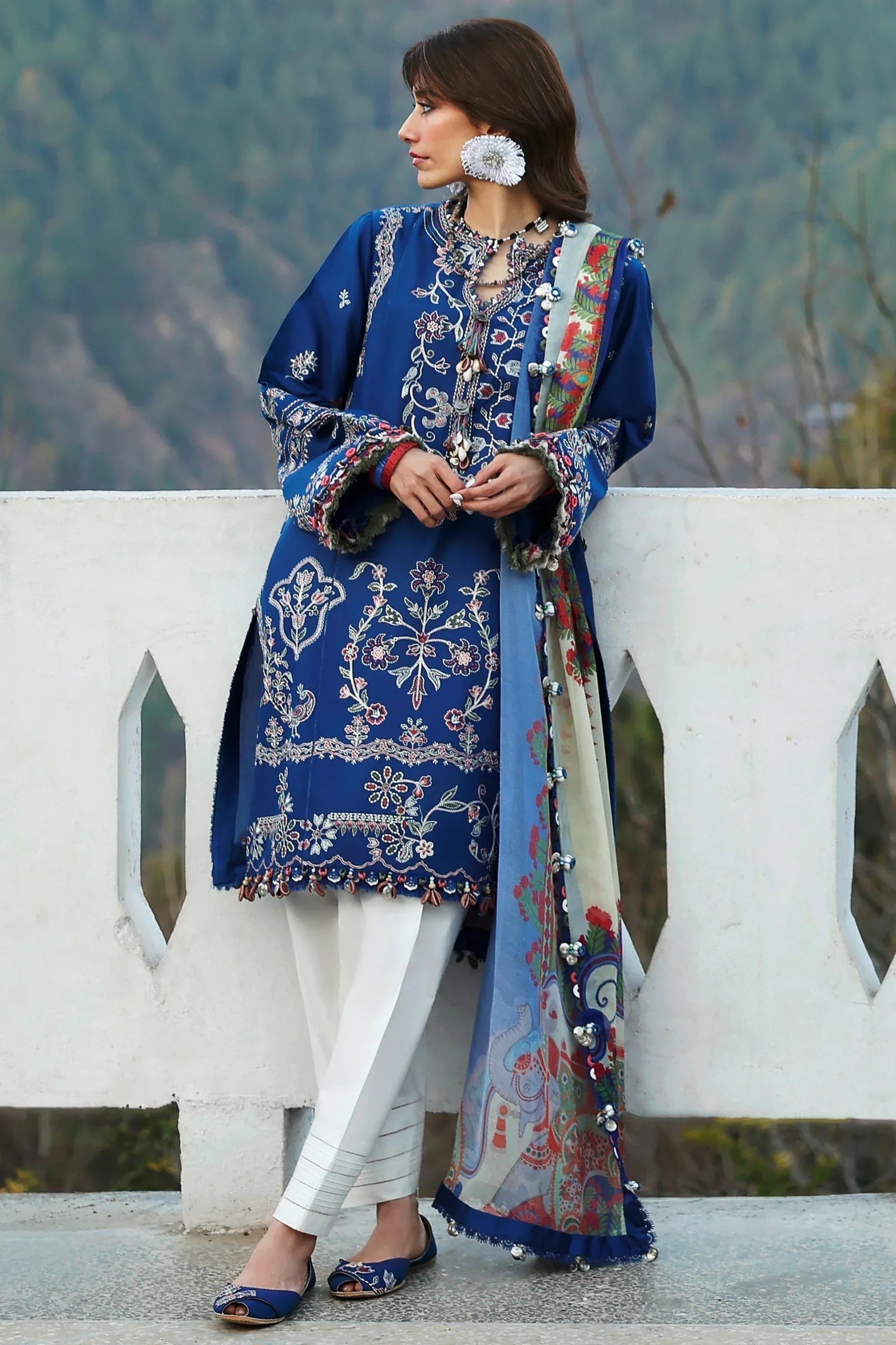 Zaha | Lawn 25 | MAYA (ZL25-15 B) - Aqsa Fabrics