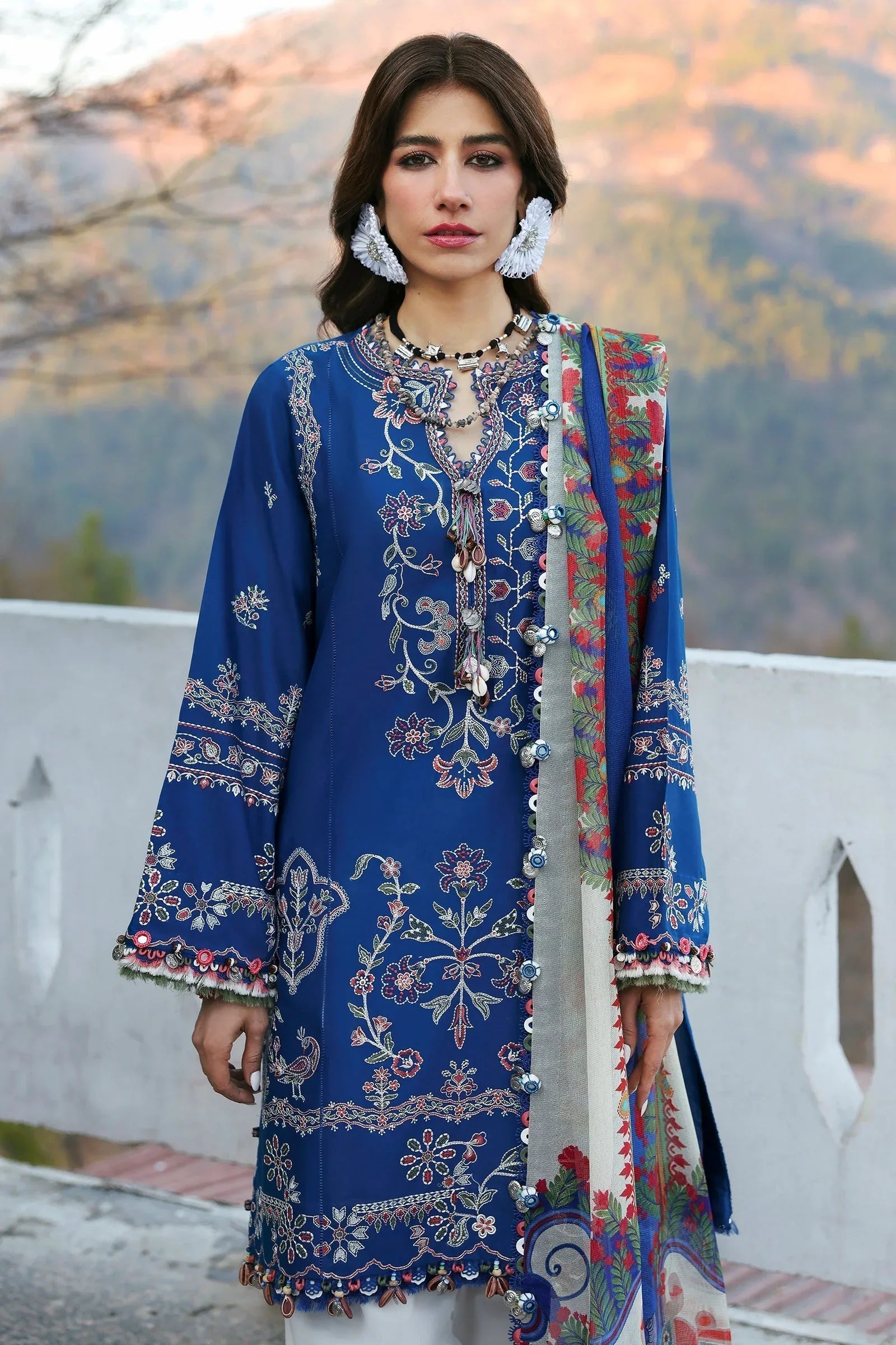 Zaha | Lawn 25 | MAYA (ZL25-15 B) - Aqsa Fabrics