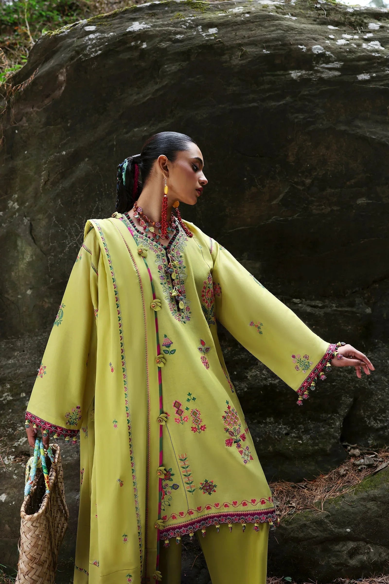 Zaha | Lawn 25 | RHEA (ZL25-14 B) - Aqsa Fabrics