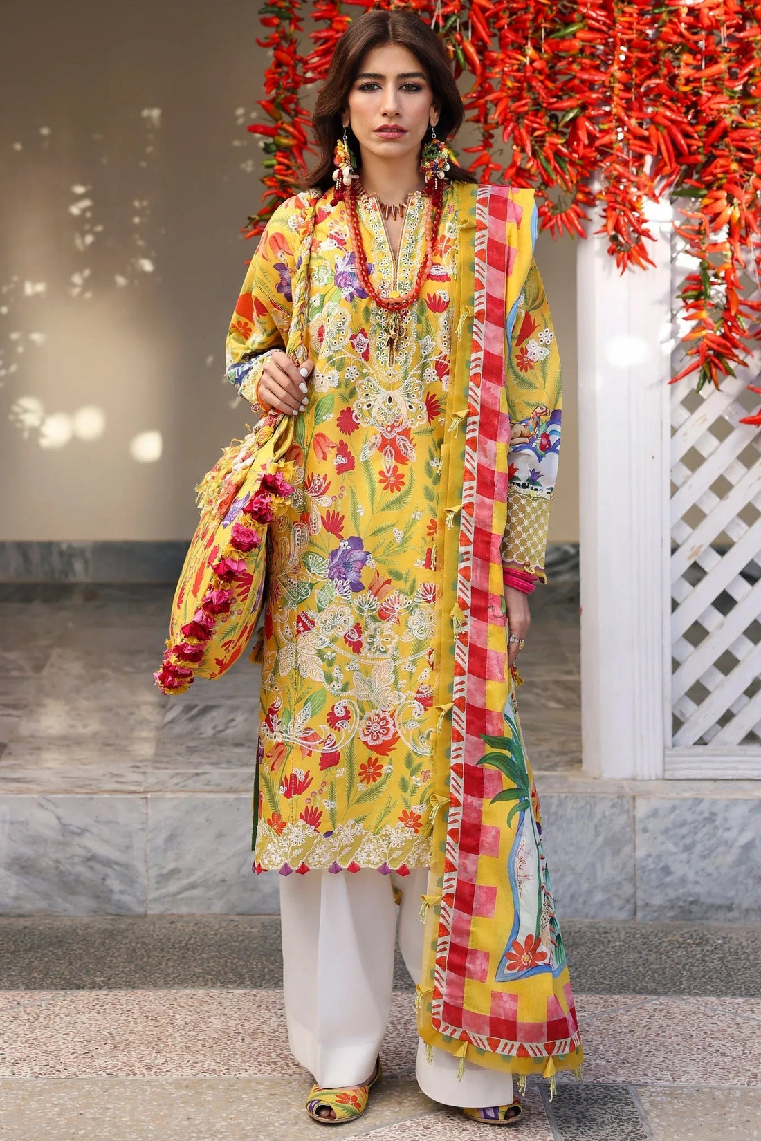 Zaha | Lawn 25 | ZARAAH (ZL25-08 A) - Aqsa Fabrics
