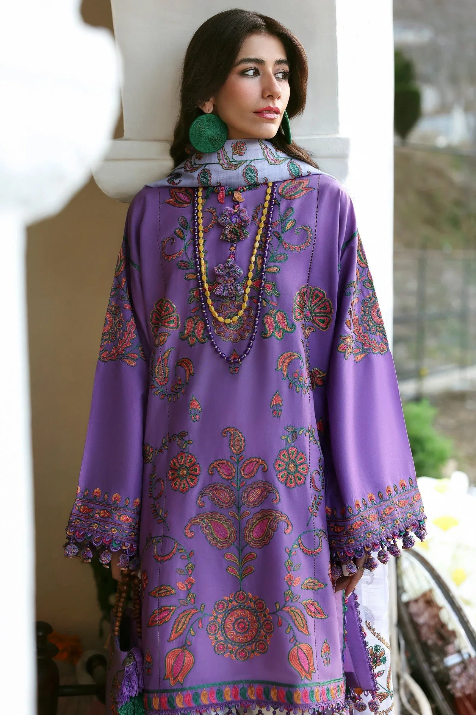 Zaha | Lawn 25 | ZARIAH (ZL25-09 A) - Aqsa Fabrics