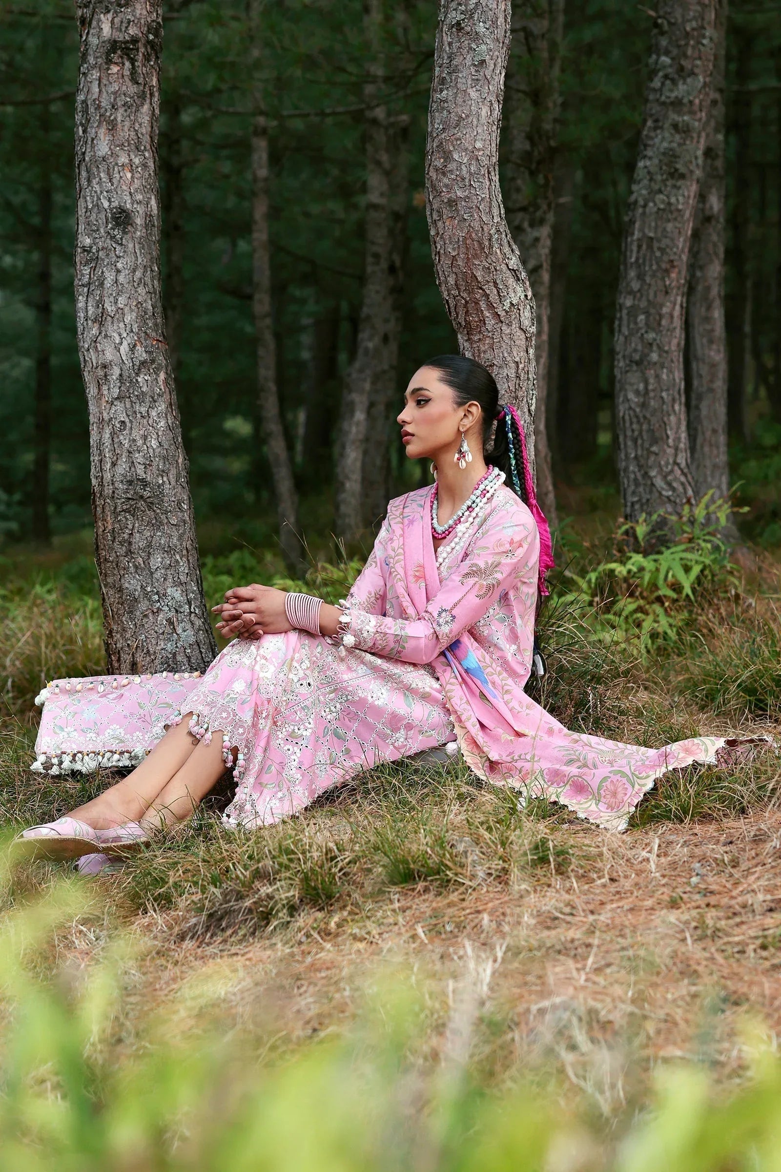 Zaha | Lawn 25 | ZAYANA (ZL25-01 A) - Aqsa Fabrics