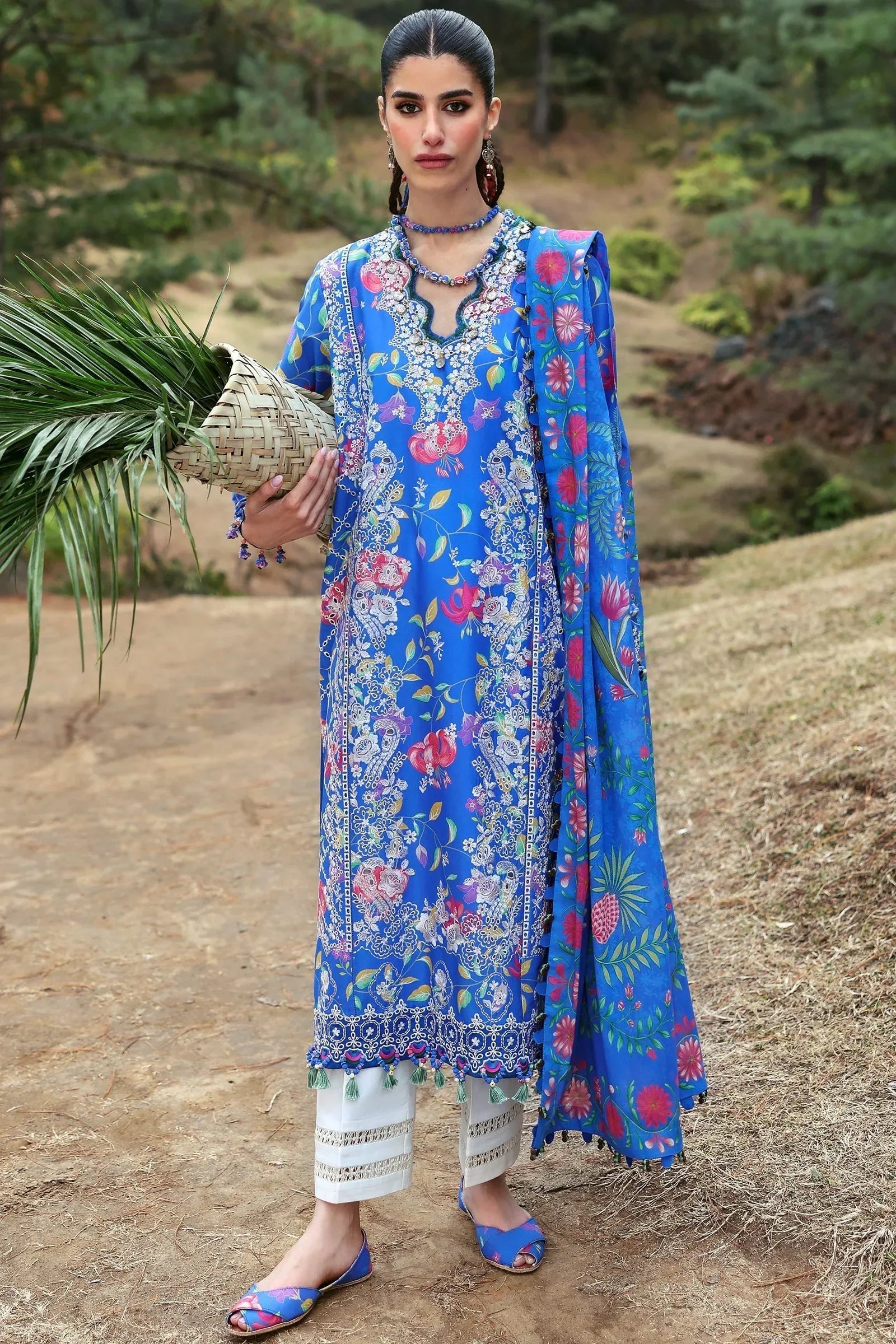 Zaha | Lawn 25 | ZAYANA (ZL25-01 B) - Aqsa Fabrics
