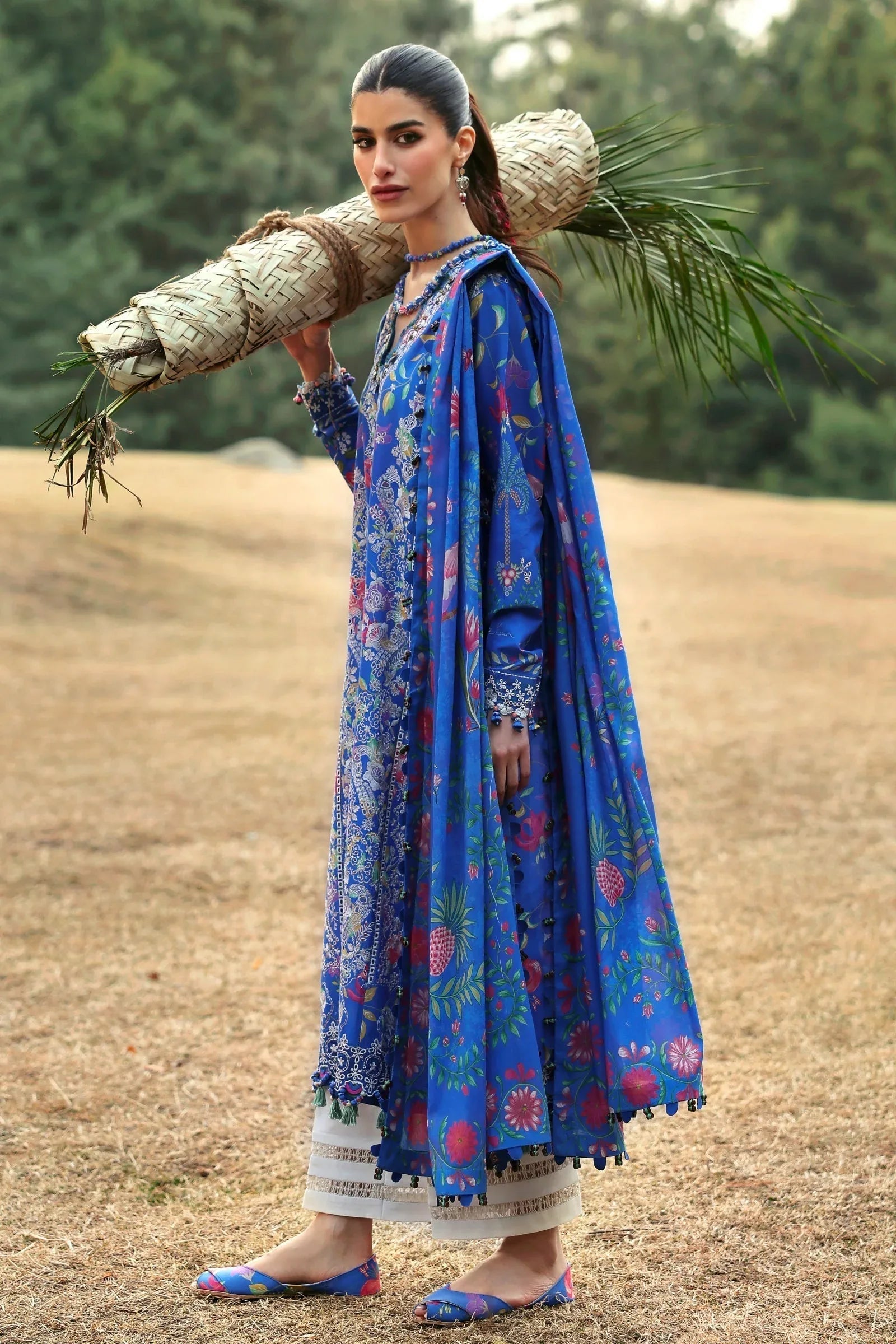 Zaha | Lawn 25 | ZAYANA (ZL25-01 B) - Aqsa Fabrics