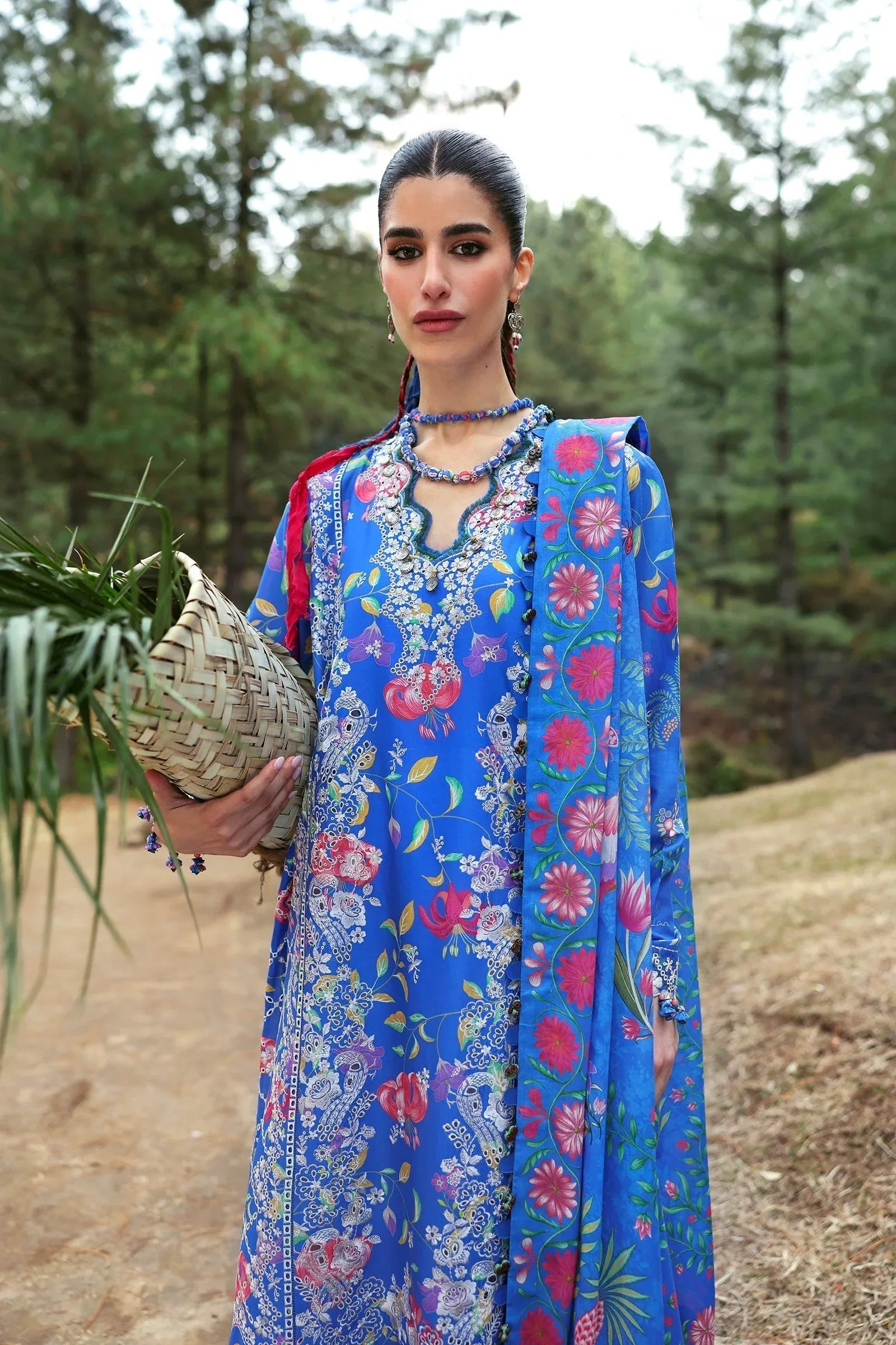 Zaha | Lawn 25 | ZAYANA (ZL25-01 B) - Aqsa Fabrics