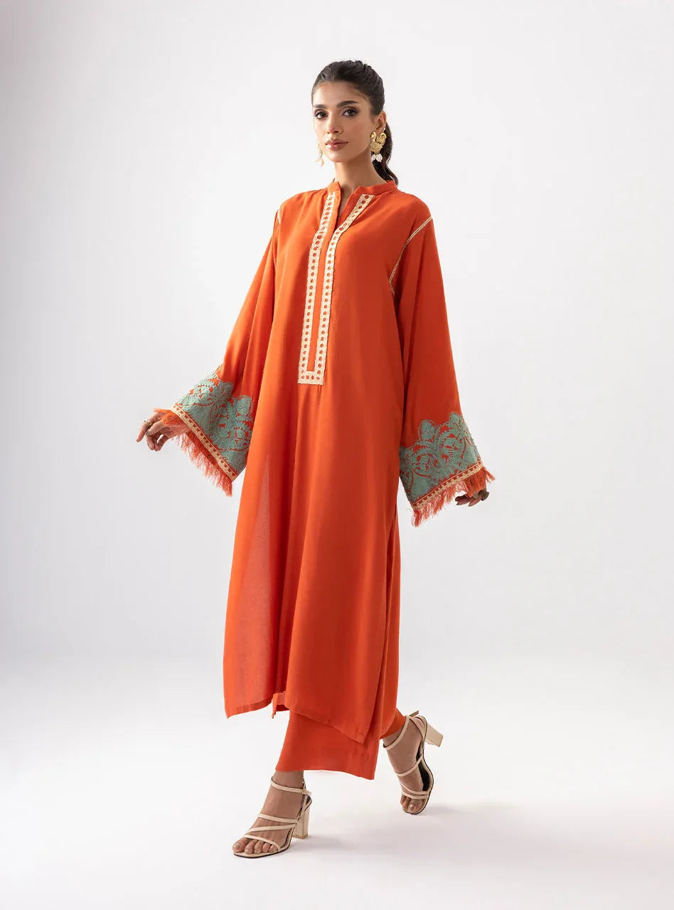 Zainab Chottani | Aara Casual Pret | Pumpkin Opal - Aqsa Fabrics