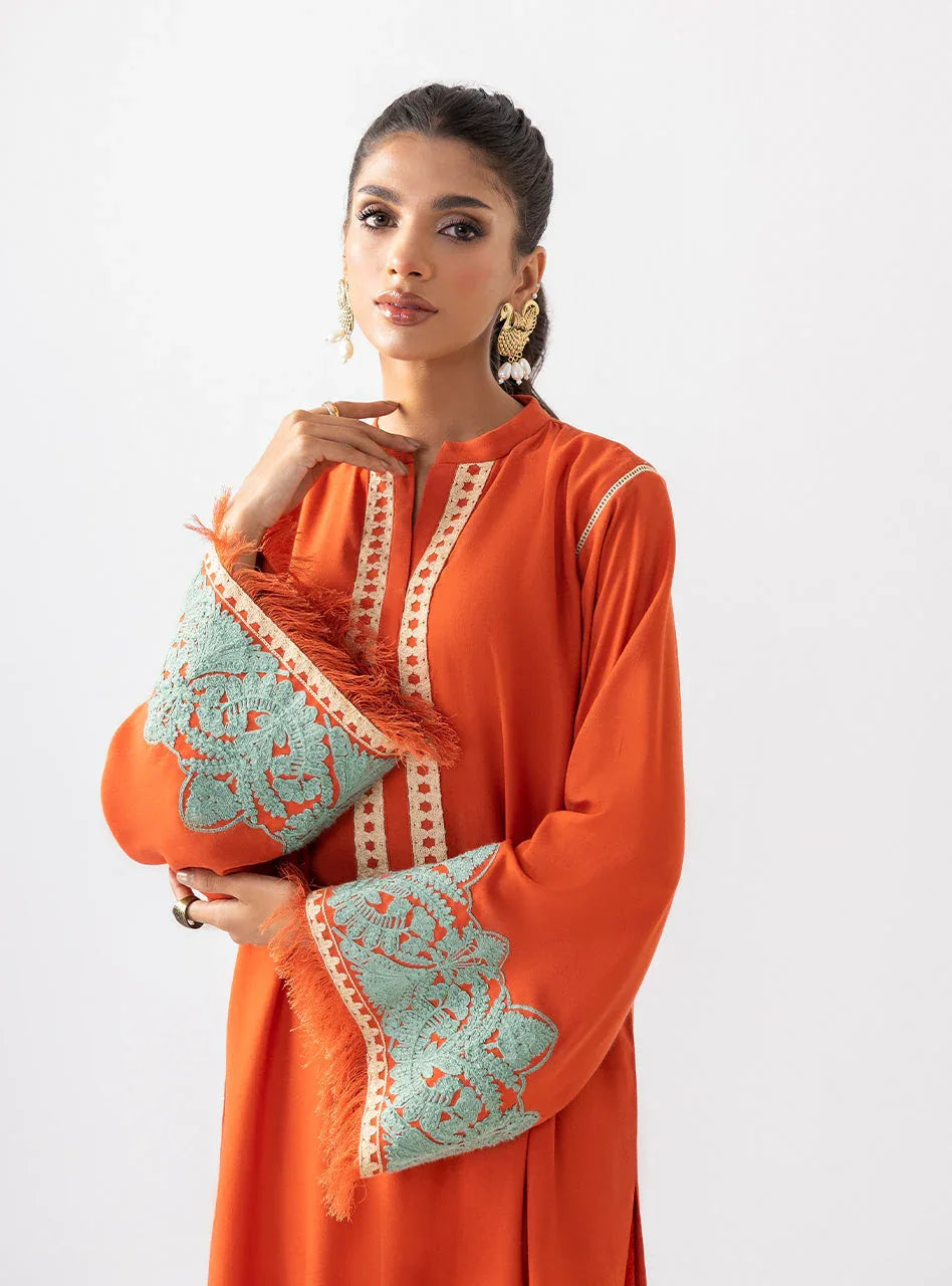 Zainab Chottani | Aara Casual Pret | Pumpkin Opal - Aqsa Fabrics