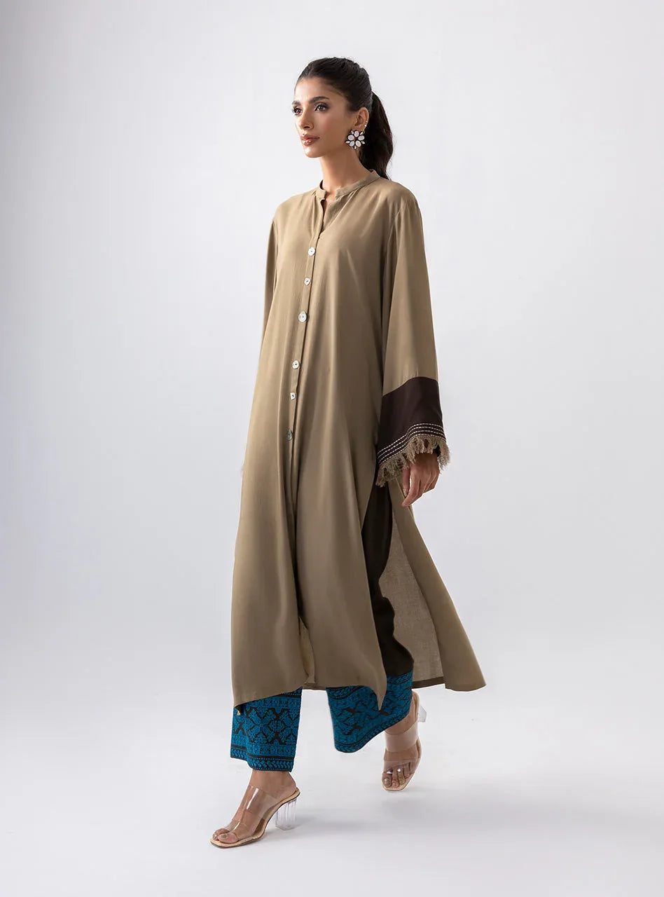 Zainab Chottani | Aara Casual Pret |  Rusty Rave - Aqsa Fabrics