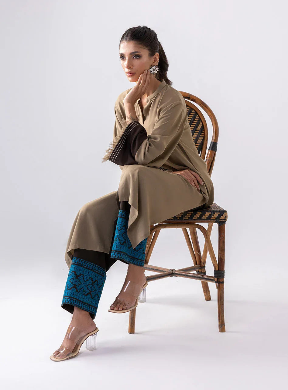 Zainab Chottani | Aara Casual Pret |  Rusty Rave - Aqsa Fabrics