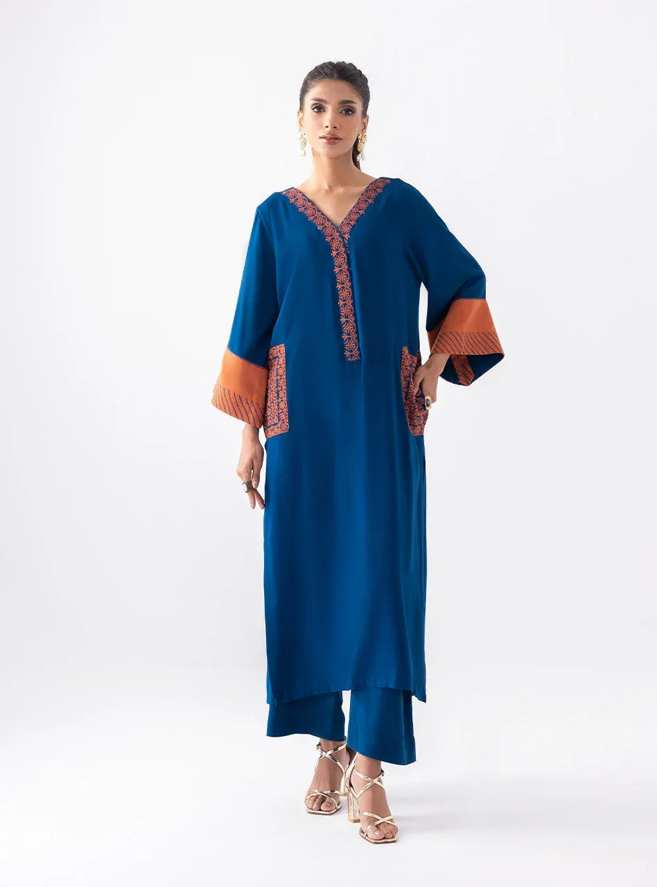 Zainab Chottani | Aara Casual Pret |  Electric Sapphire - Aqsa Fabrics