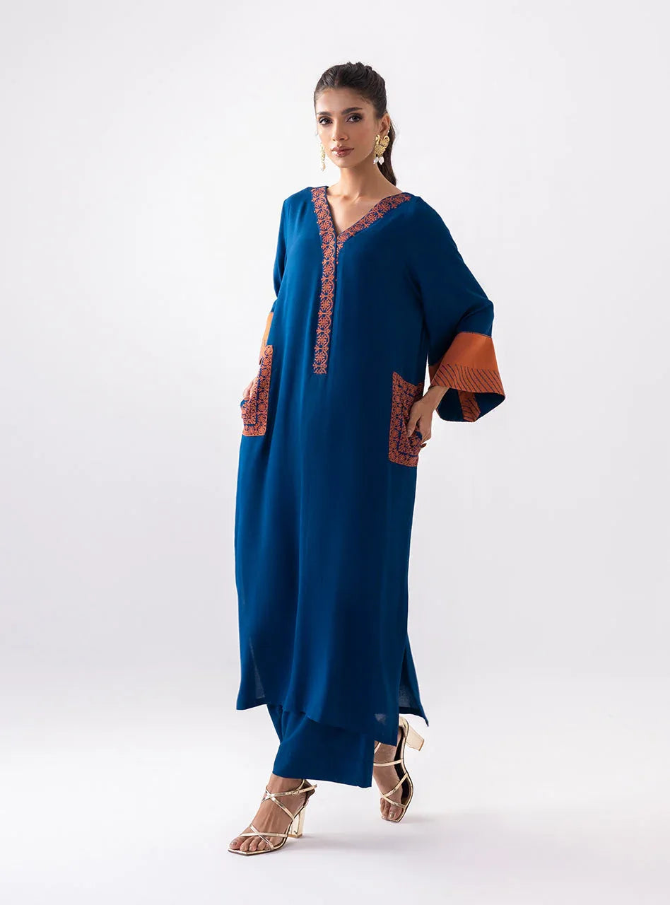 Zainab Chottani | Aara Casual Pret |  Electric Sapphire - Aqsa Fabrics