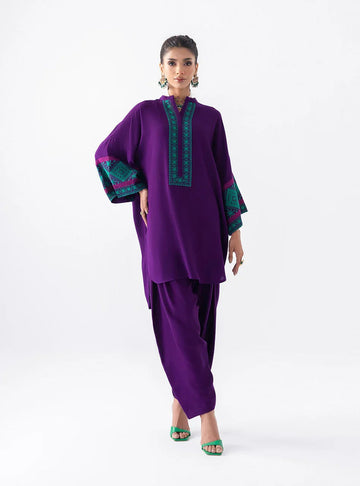 Zainab Chottani | Aara Casual Pret |  Blushing Plum - Aqsa Fabrics