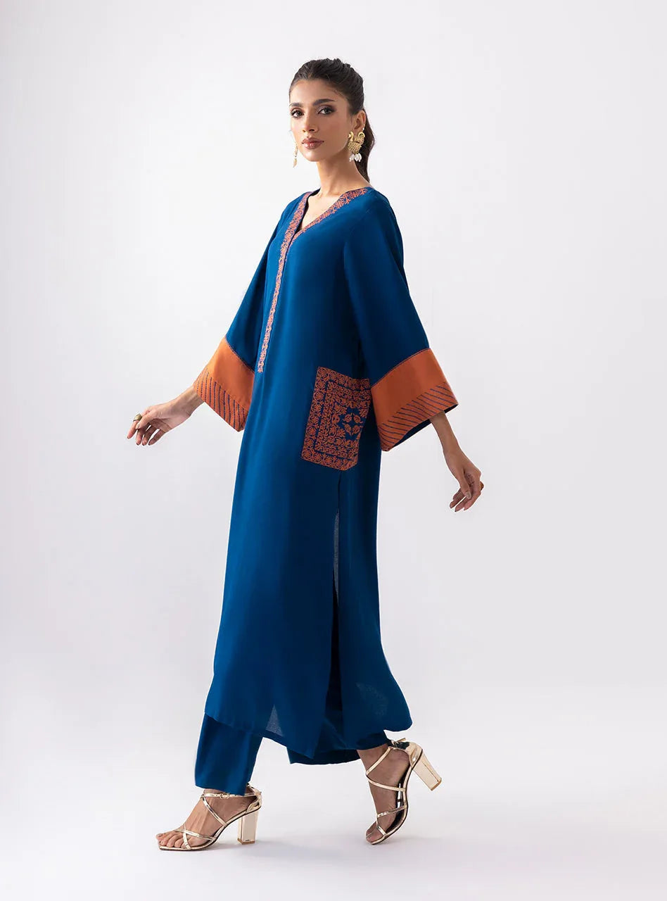 Zainab Chottani | Aara Casual Pret |  Electric Sapphire - Aqsa Fabrics