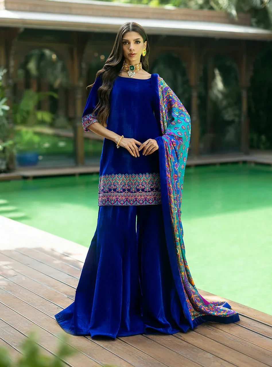 Zainab Chottani | Makhmal Luxe Pret | Marjan - Aqsa Fabrics