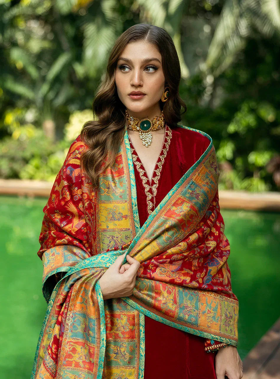Zainab Chottani | Makhmal Luxe Pret | Ghermez - Aqsa Fabrics