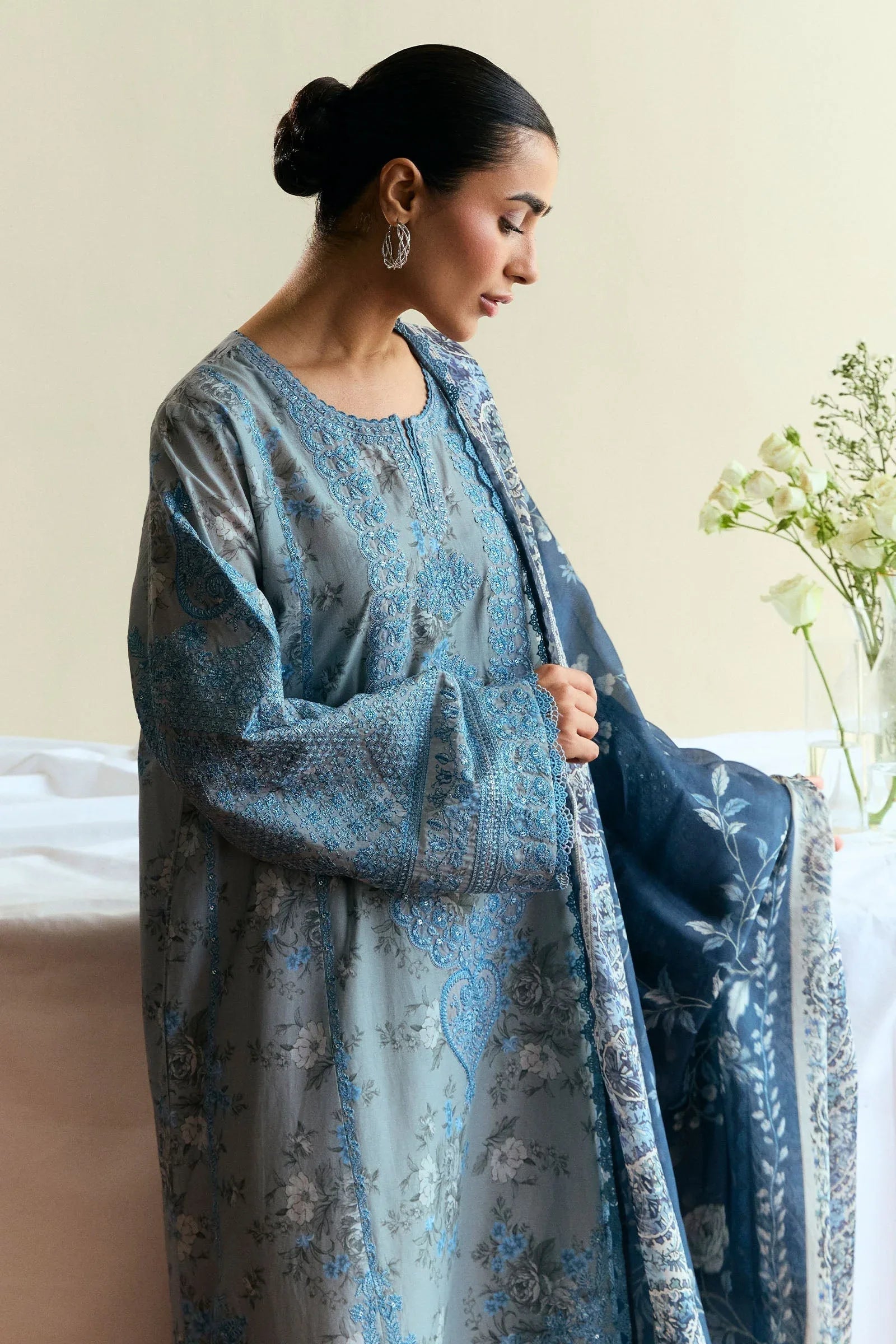 Zara Shahjahan | Coco Eid Edit | Fleuron-D6 - Aqsa Fabrics