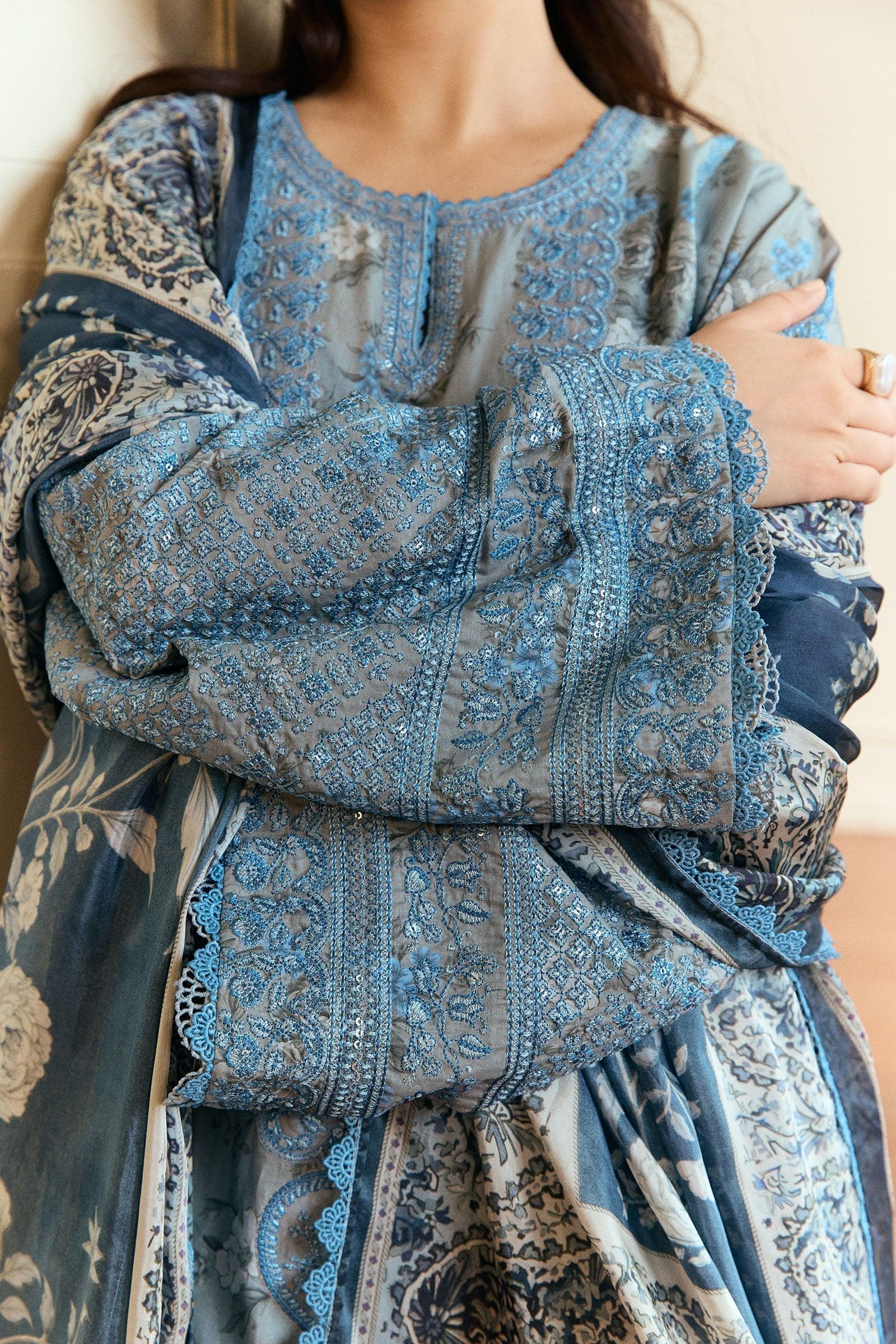 Zara Shahjahan | Coco Eid Edit | Fleuron-D6 - Aqsa Fabrics