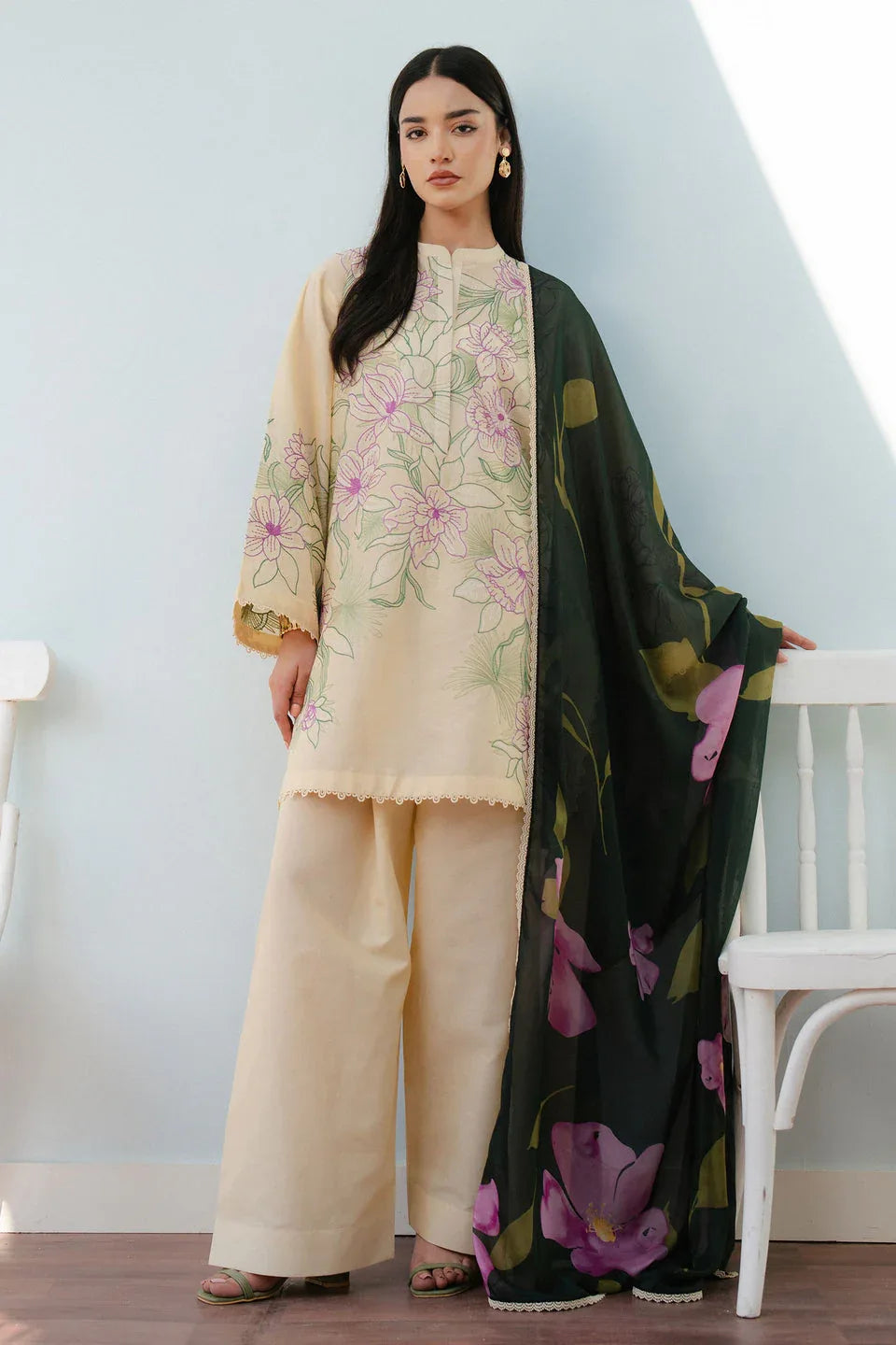 Zara Shahjahan | Coco Lawn 25 | BLOOM-1B - Aqsa Fabrics