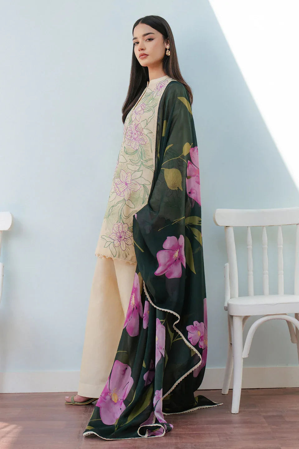 Zara Shahjahan | Coco Lawn 25 | BLOOM-1B - Aqsa Fabrics