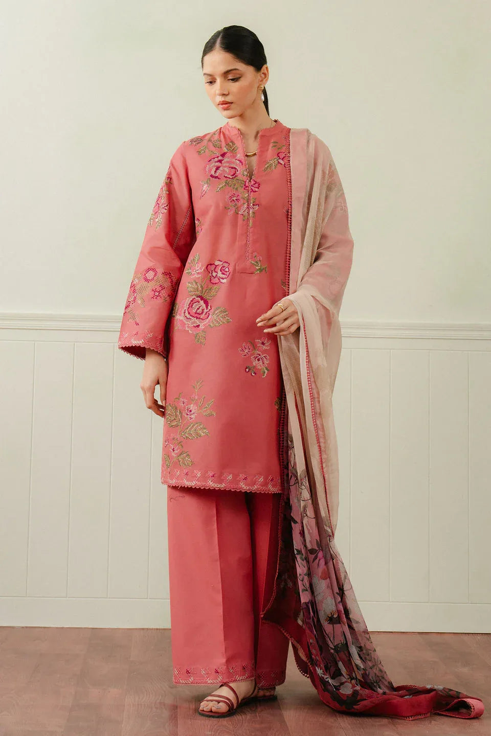 Zara Shahjahan | Coco Lawn 25 | FREYA-4A - Aqsa Fabrics
