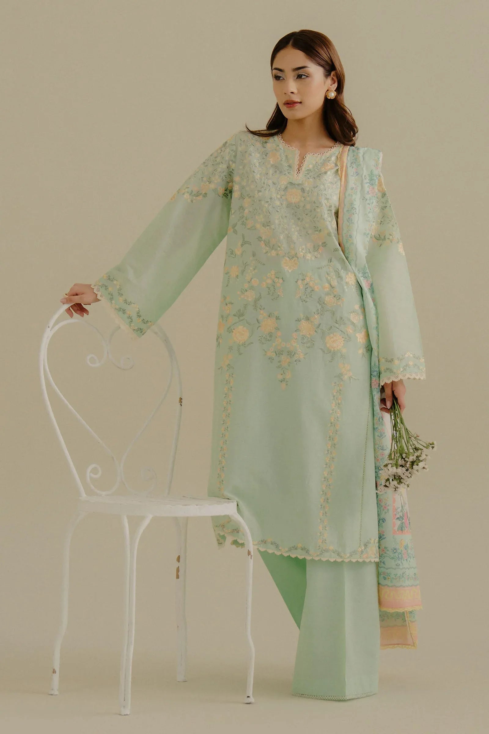 Zara Shahjahan | Coco Lawn 25 | Velin-7A - Aqsa Fabrics